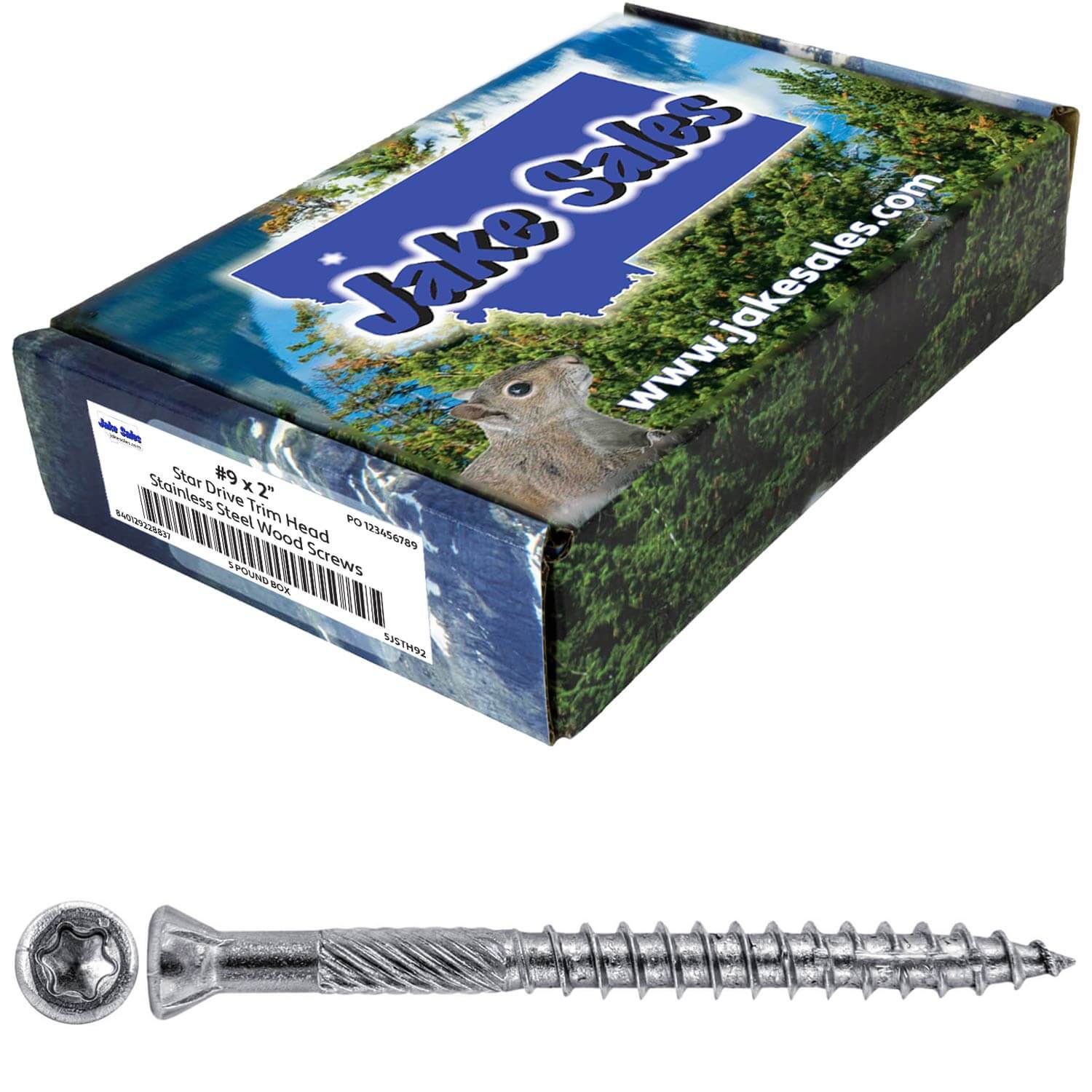 #9 Silver Star Stainless Steel TRIM HEAD Screw Torx/Star Head  - Stainless Steel TRIM HEAD Wood Screws - Image 53