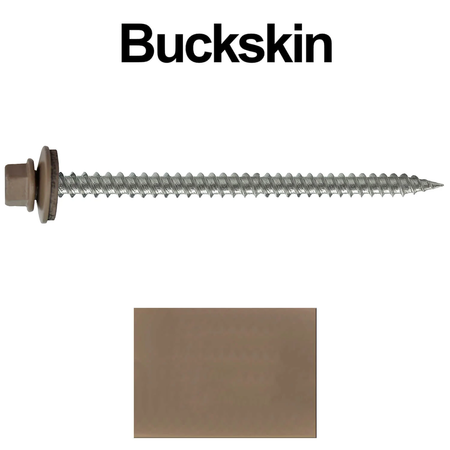 #9 x 3" Stainless Steel Metal Roofing Screws - Hex Washer Head - Self starting/self tapping - EPDM washer. Colored head. - Image 10