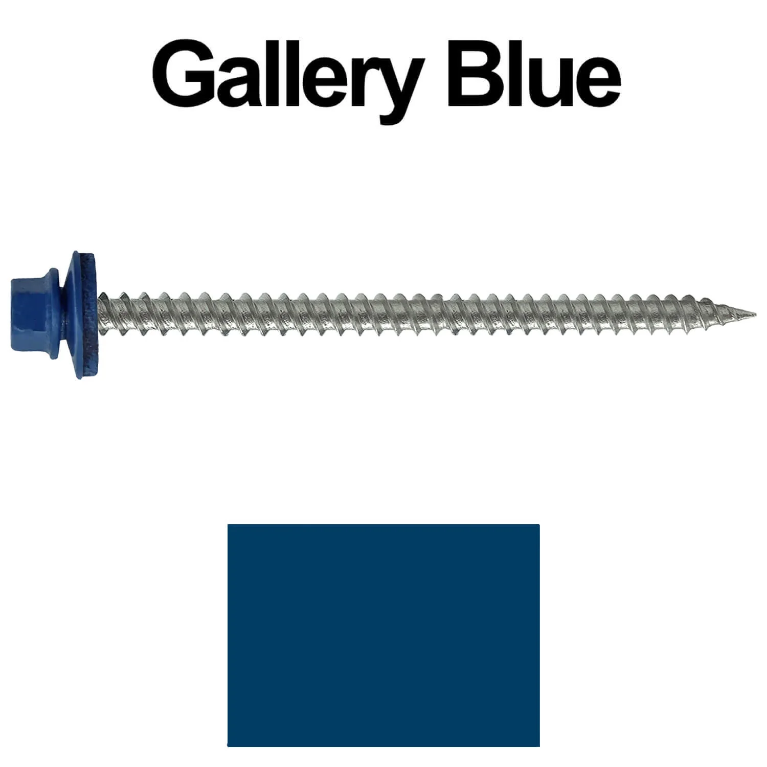 #9 x 3" Stainless Steel Metal Roofing Screws - Hex Washer Head - Self starting/self tapping - EPDM washer. Colored head. - Image 23
