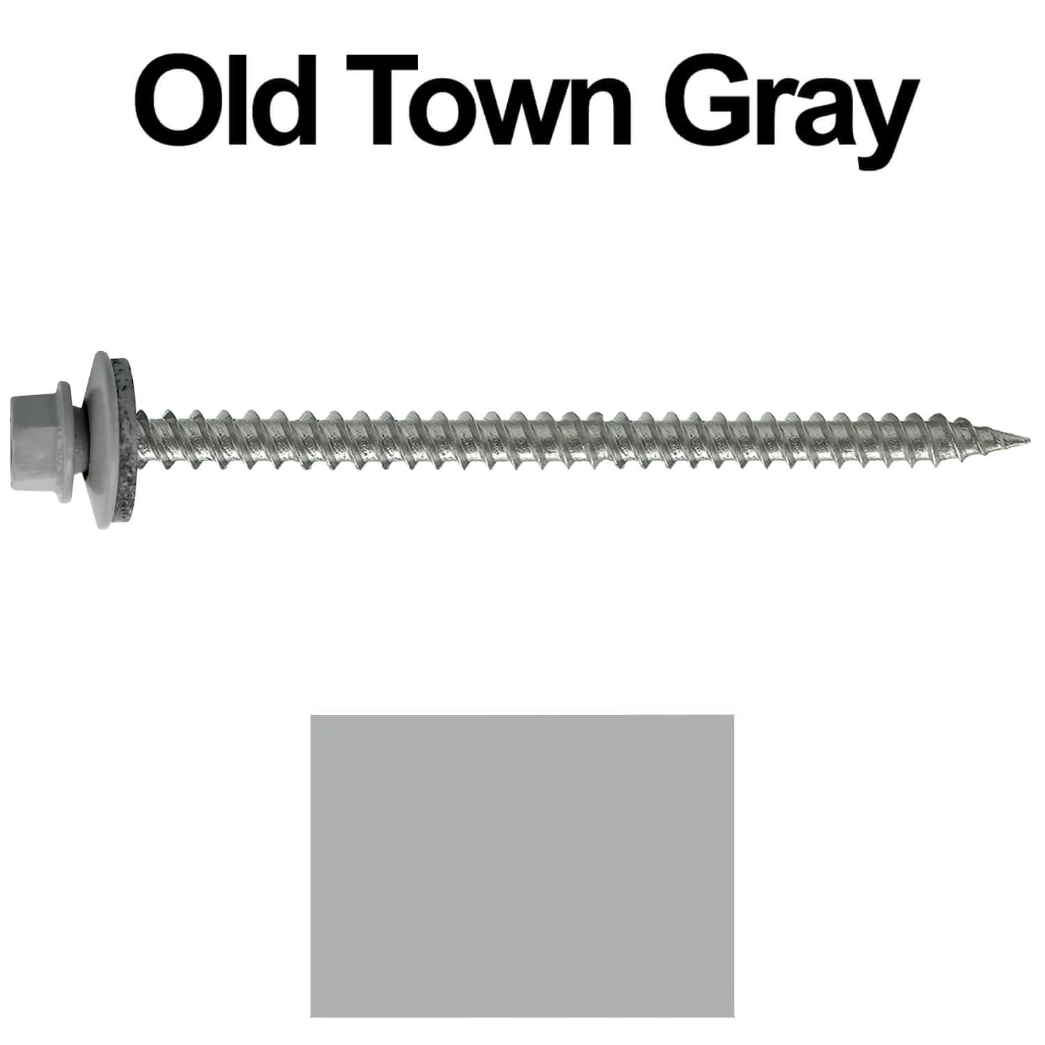 #9 x 3" Stainless Steel Metal Roofing Screws - Hex Washer Head - Self starting/self tapping - EPDM washer. Colored head. - Image 231