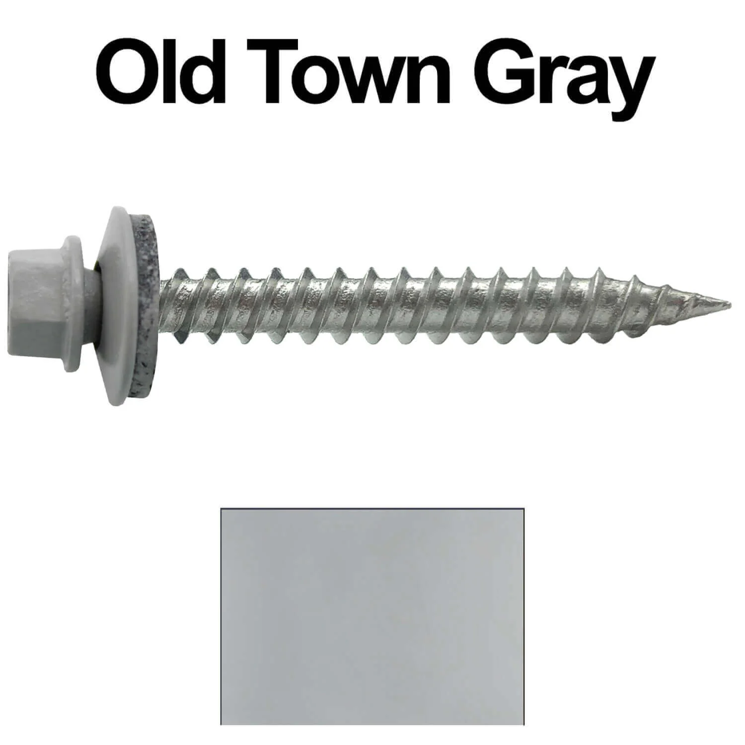 #9 x 1-1/2" Stainless Steel Metal Roofing Screws - Hex Washer Head - Self-Piercing (SP) tip metal to wood siding screws. EPDM washer. Colored head. - Image 108