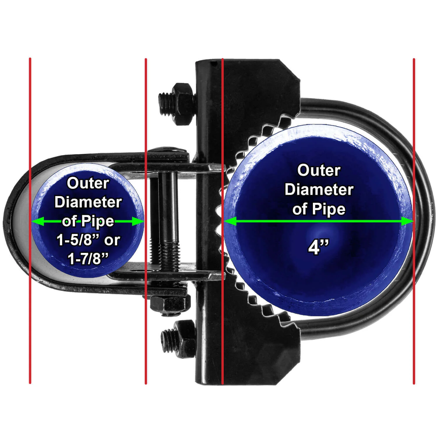 BLACK BULL DOG GATE HINGE - Commercial Heavy Duty - Chain Link Fence Gate Hinge - Image 4