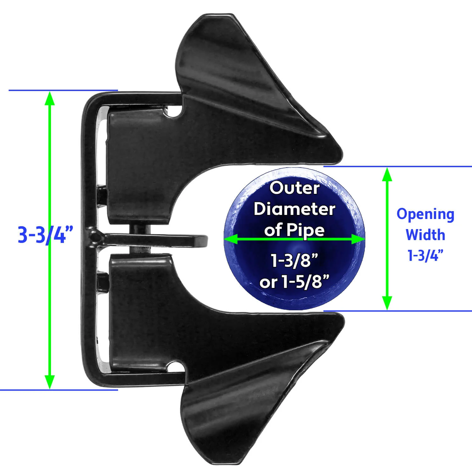 Wood Post Mounted Butterfly Gate Latch - Latch for Wood Fence Gates & Wall Mount Applications - Image 5