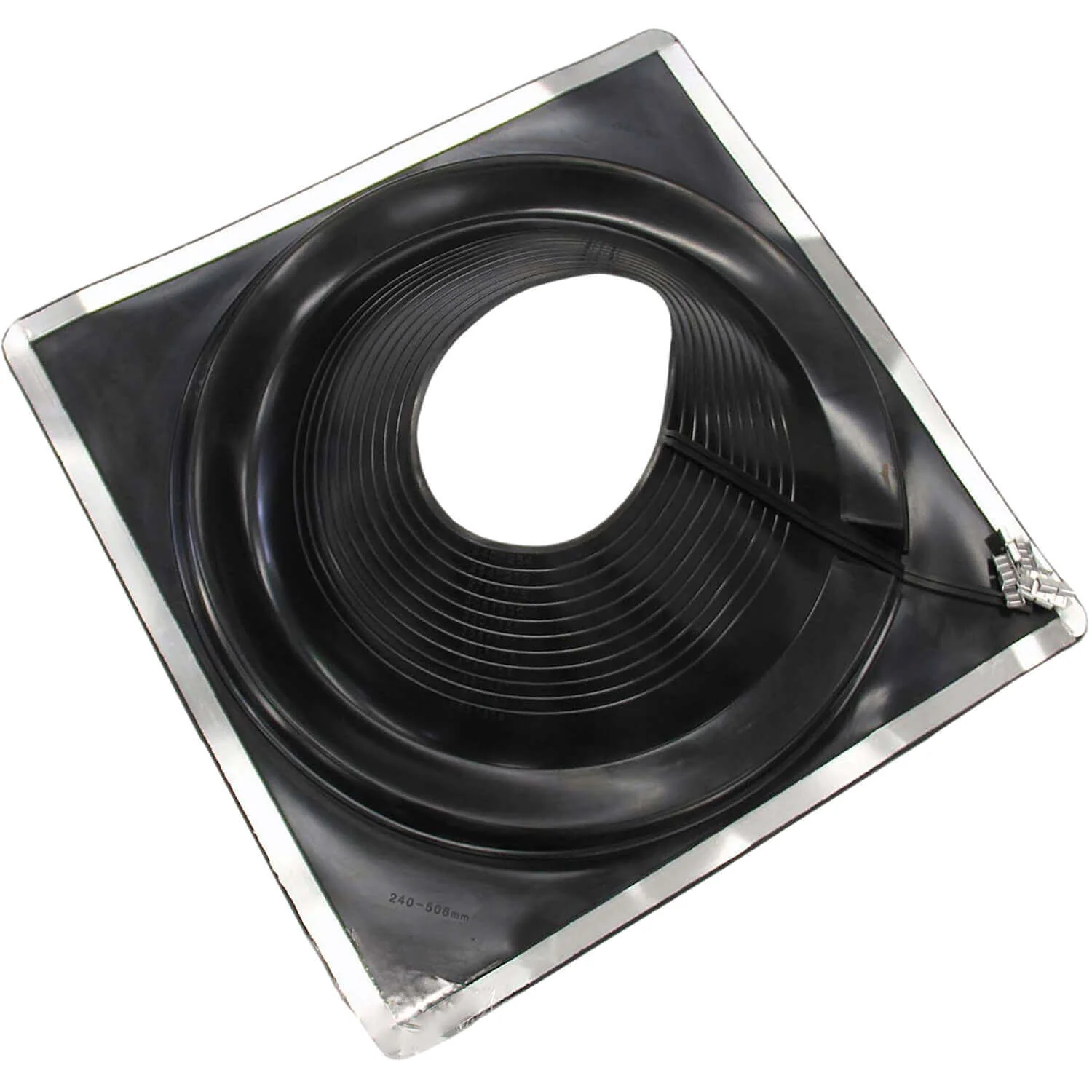 BLACK SQUARE BASE COMBO PIPE FLASHING BOOT:  EPDM Square Base Flexible Pipe Flashing - Image 11