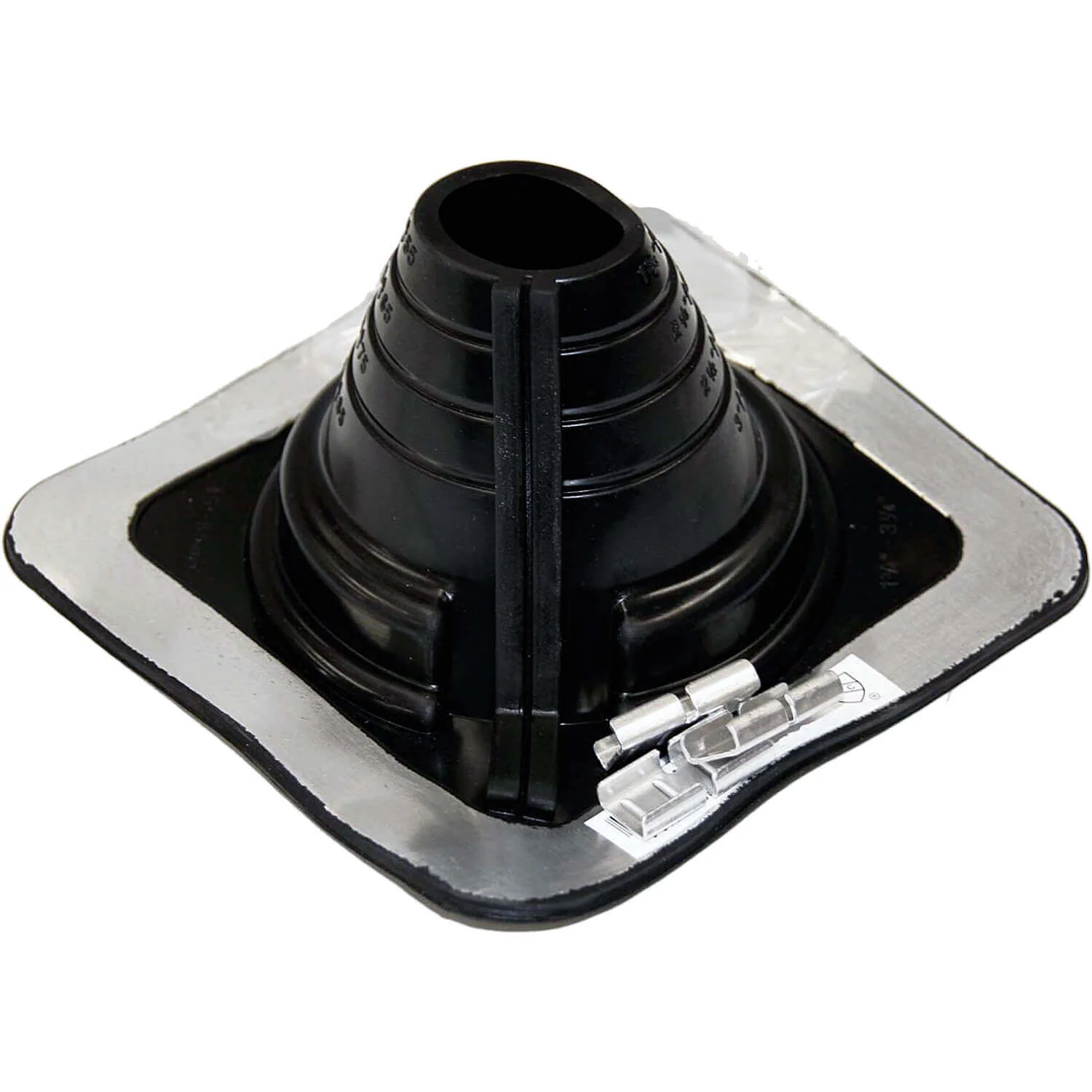 BLACK SQUARE BASE COMBO PIPE FLASHING BOOT:  EPDM Square Base Flexible Pipe Flashing - Image 17