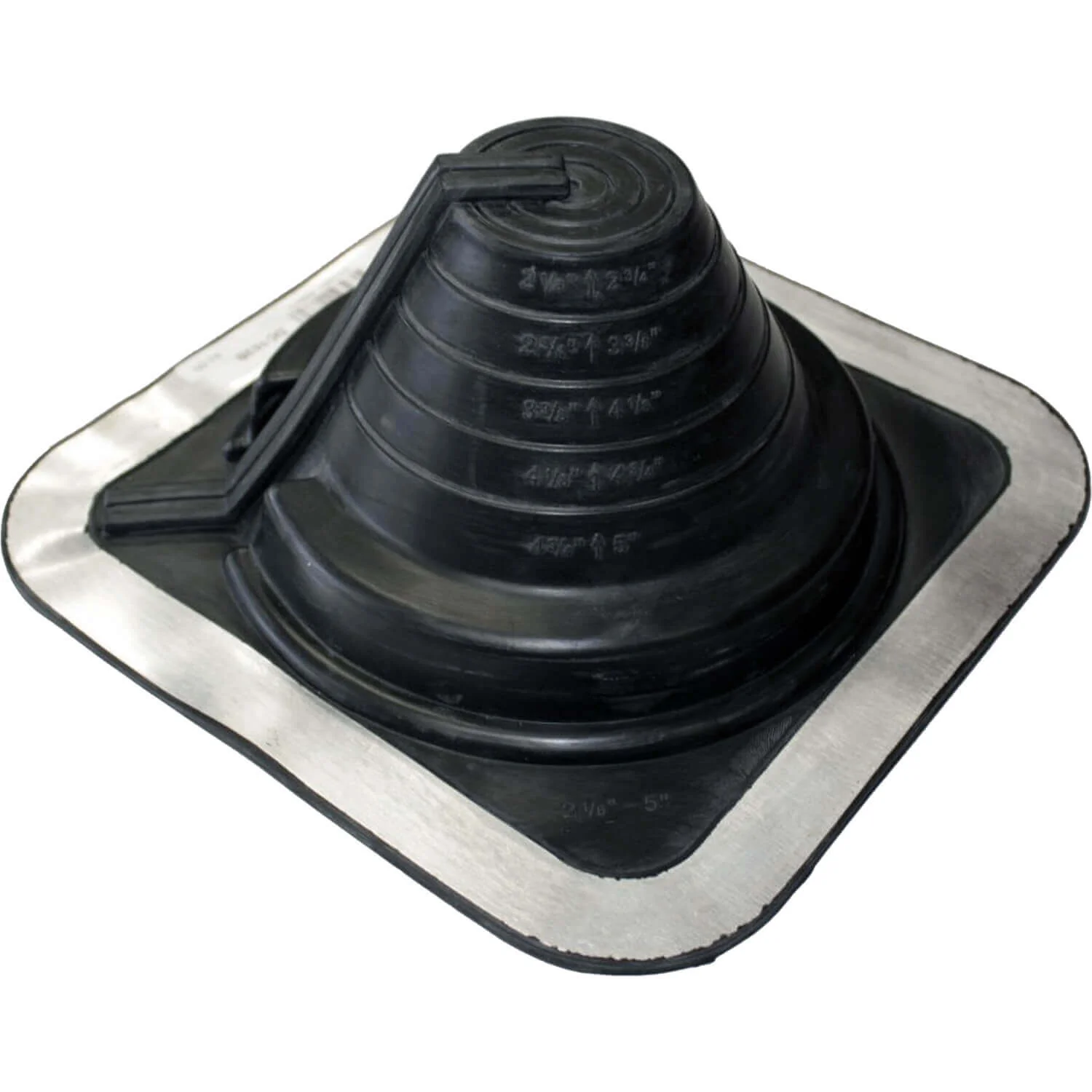 BLACK SQUARE BASE COMBO PIPE FLASHING BOOT:  EPDM Square Base Flexible Pipe Flashing - Image 5