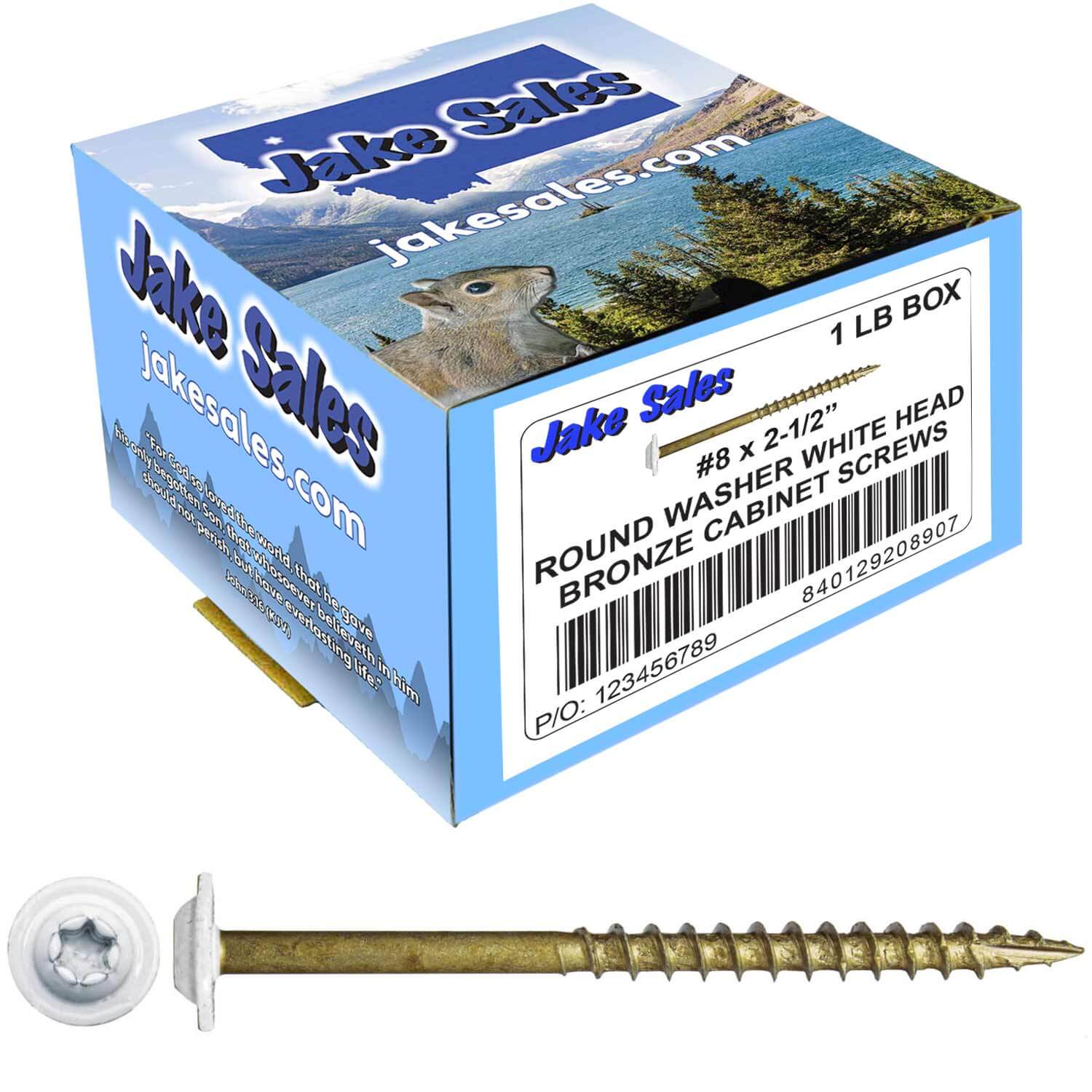 Bronze Star Exterior WHITE Coated Round Head - Cabinet Wood Screw with Torx/Star Drive Head. Multipurpose Exterior/Interior Coated Torx/Star Drive Wood Screws - Image 50