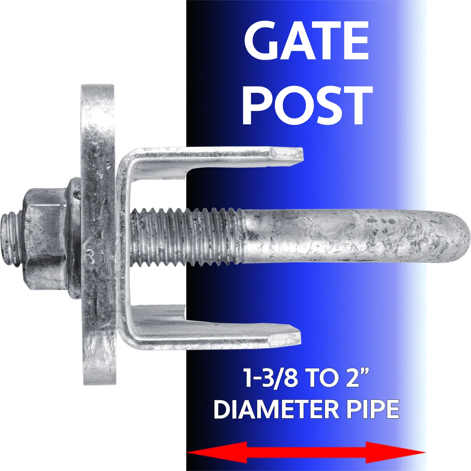Chain Link Fence Adjustable Gate Stopper - Fits Gate Frames From 1-3/8" to 1-7/8" - Image 10