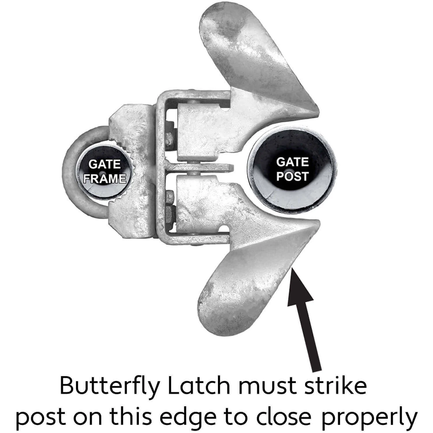 Galvanized Chain Link Fence Butterfly Gate Latches - Image 3