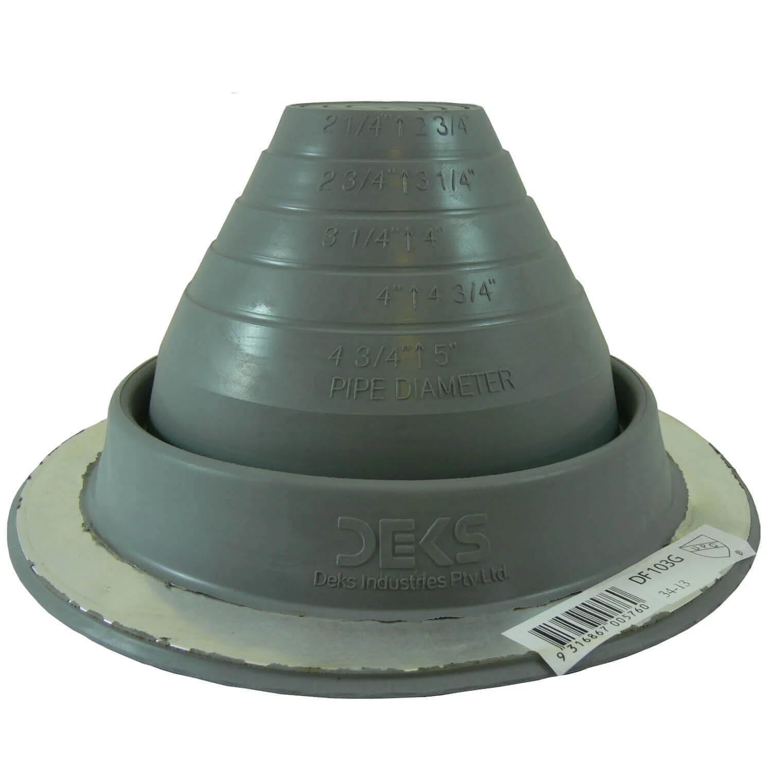 Dektite GRAY EPDM Flexible Round Pipe Flashing - Metal Roof Jack Pipe Boot - Metal Roofing Pipe Flashing - Image 19