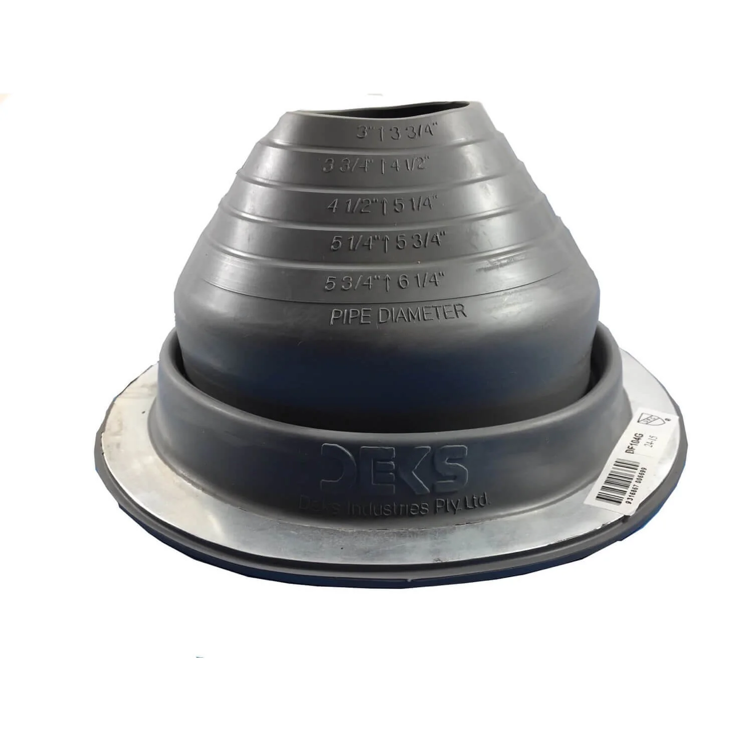 Dektite GRAY EPDM Flexible Round Pipe Flashing - Metal Roof Jack Pipe Boot - Metal Roofing Pipe Flashing - Image 20