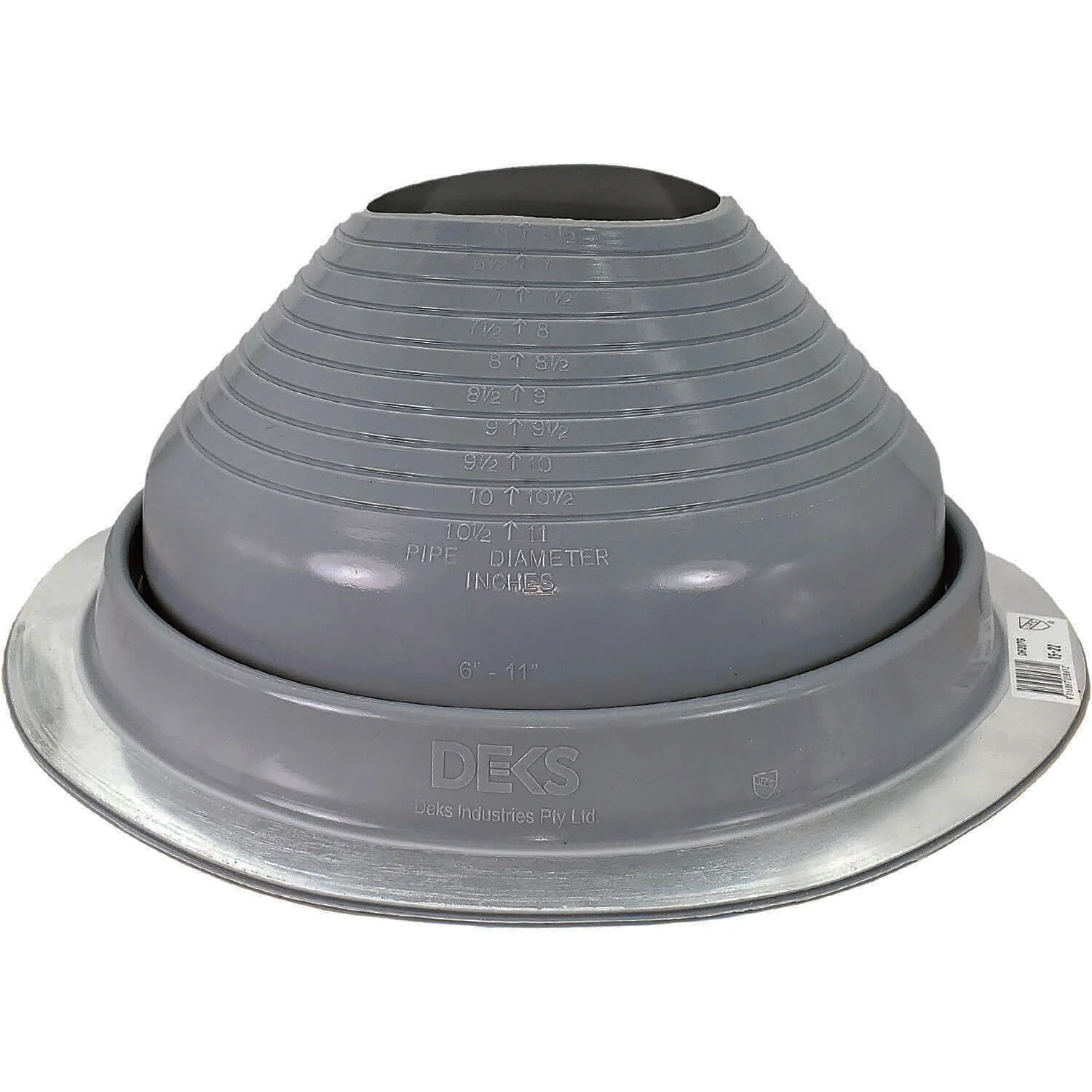 Dektite GRAY Round HIGH TEMPERATURE Silicone Flexible Pipe Flashing Dektite: Metal Roof Jack Pipe Boot - Metal Roofing Pipe Flashing - Image 17