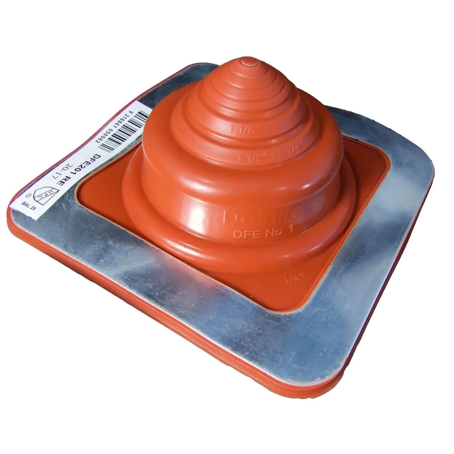 Dektite Red Silicone High-Temp Square-Base Flashing - 392°F Metal Roof Boot - Image 14