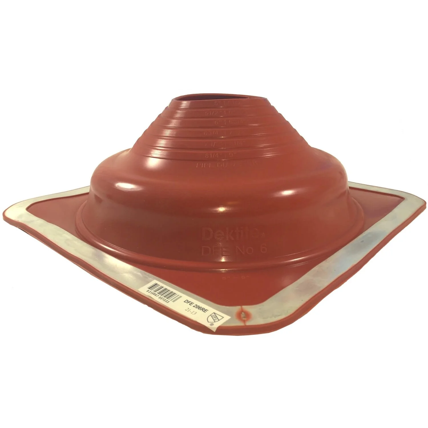 Dektite Red Silicone High-Temp Square-Base Flashing - 392°F Metal Roof Boot - Image 24
