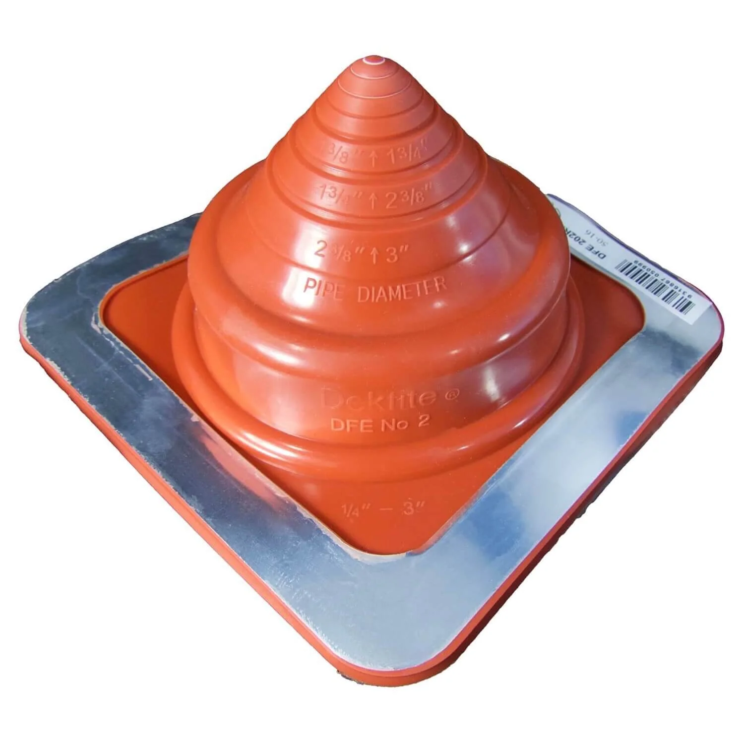 Dektite Red Silicone High-Temp Square-Base Flashing - 392°F Metal Roof Boot - Image 3