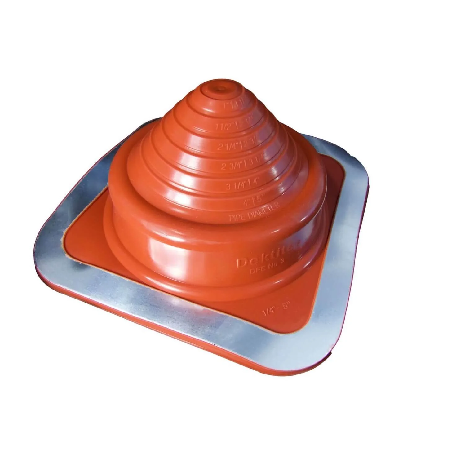 Dektite Red Silicone High-Temp Square-Base Flashing - 392°F Metal Roof Boot - Image 4