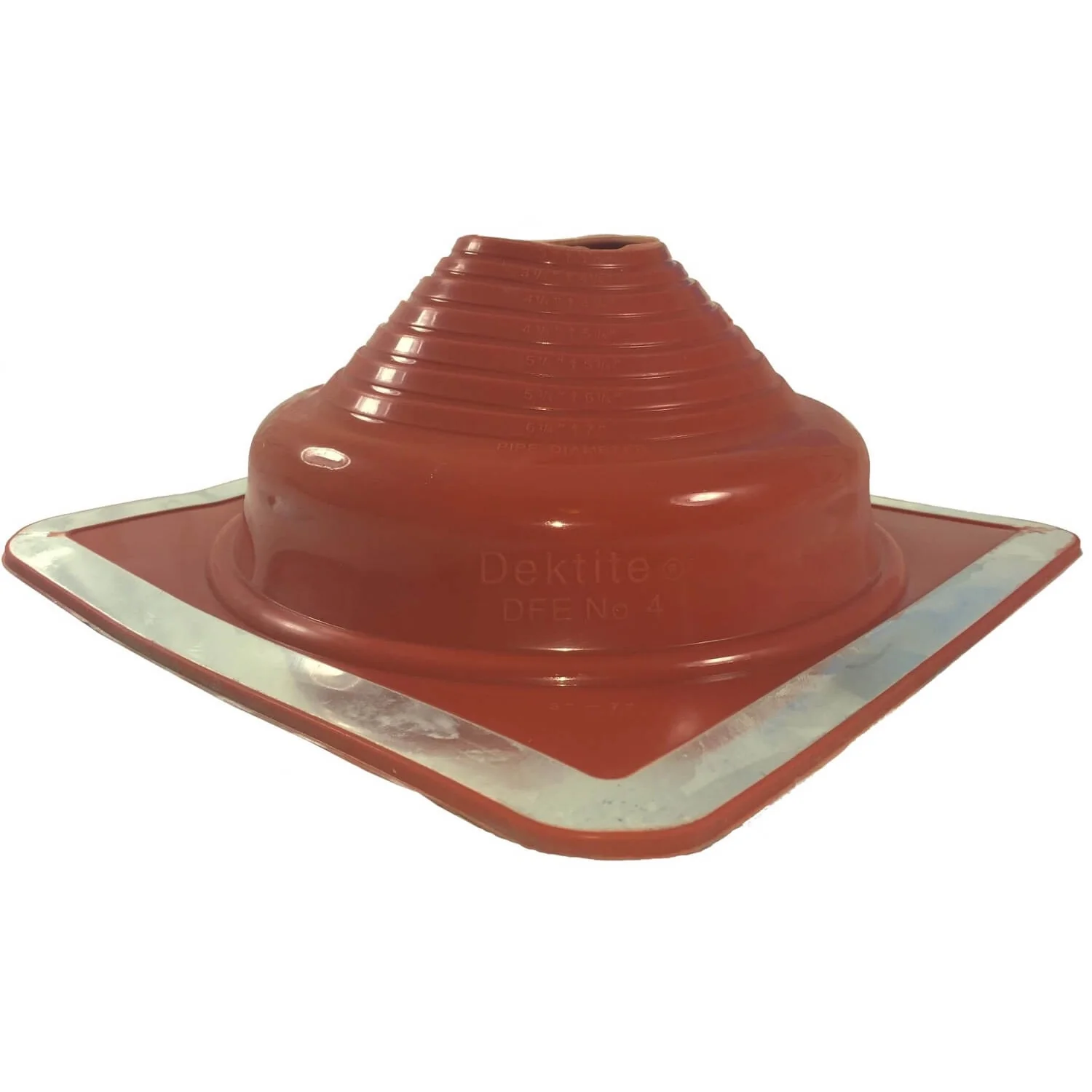 Dektite Red Silicone High-Temp Square-Base Flashing - 392°F Metal Roof Boot - Image 6
