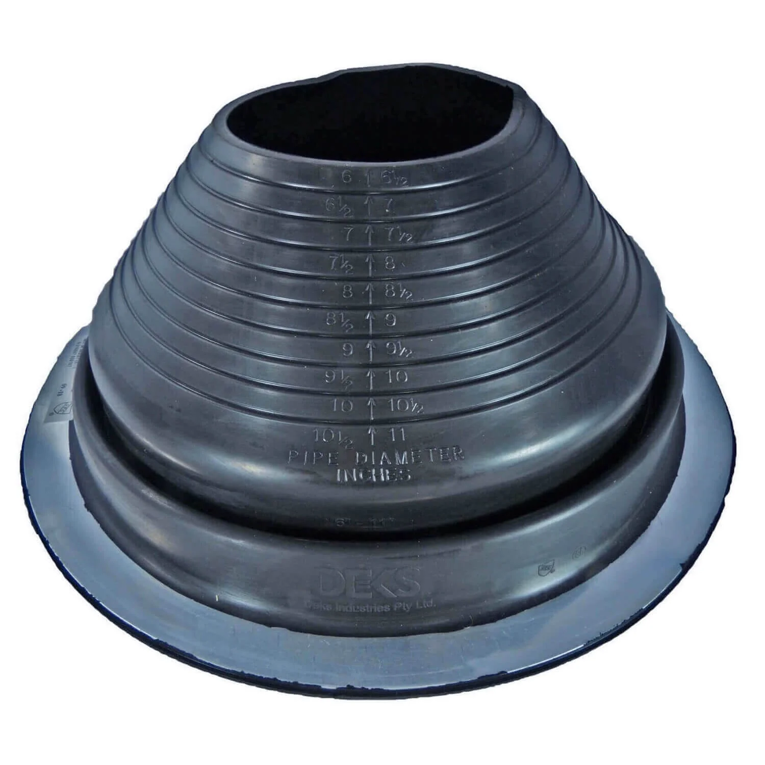Dektite ROUND Black EPDM flexible Pipe Flashing, Roof Jack, Pipe Booting Flashing - Image 9