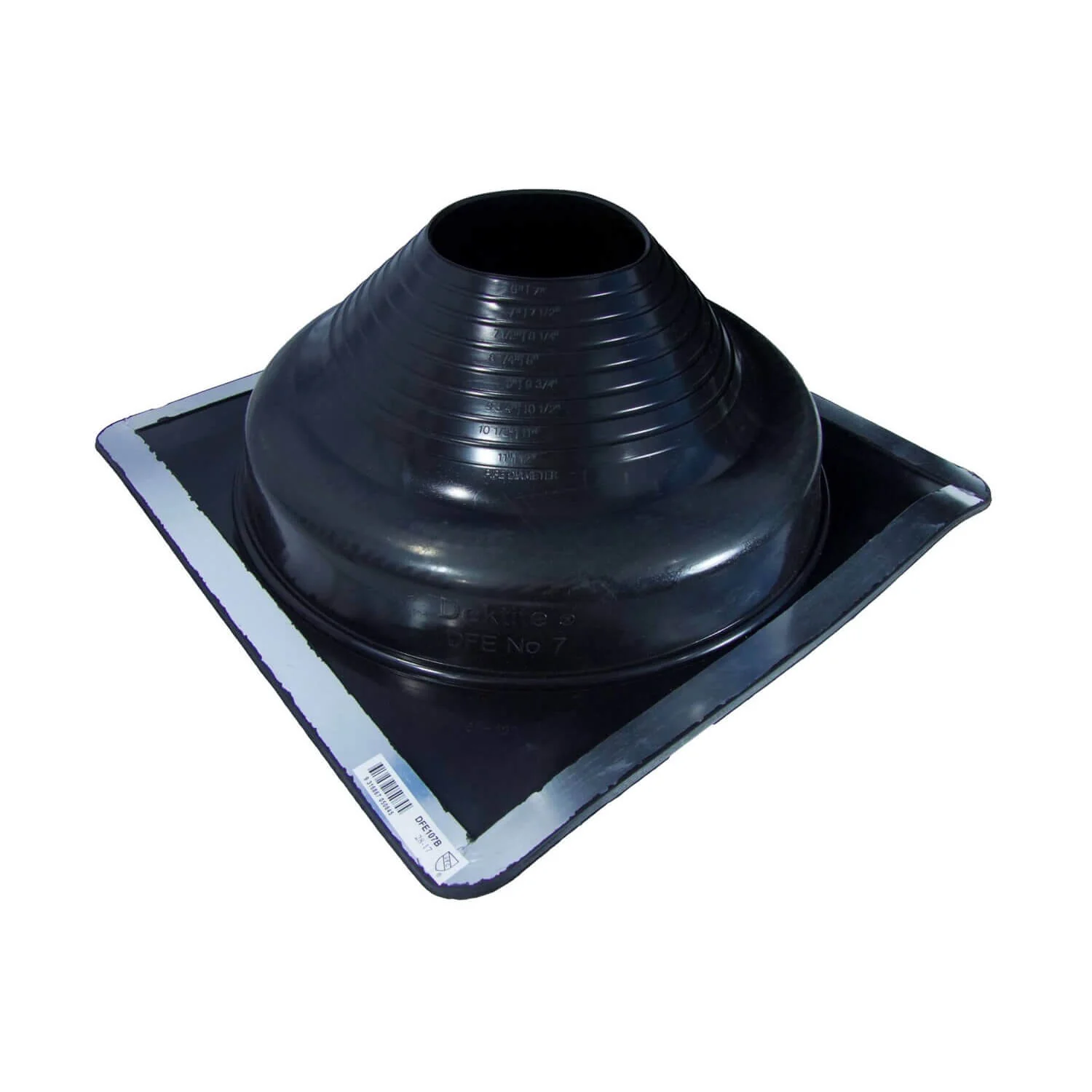 DEKTITE SQUARE BLACK EPDM Flexible Pipe Flashing, Roof Jack, Pipe Boot Flashing Dektite - Image 28