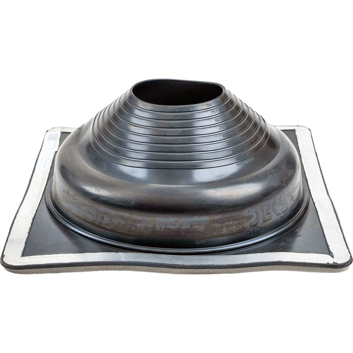 EZI-SEAL EPDM Square Base - Sponge Gasket  - Metal Roof Pipe Flashing - No Silicone Needed (BLACK) - Image 5