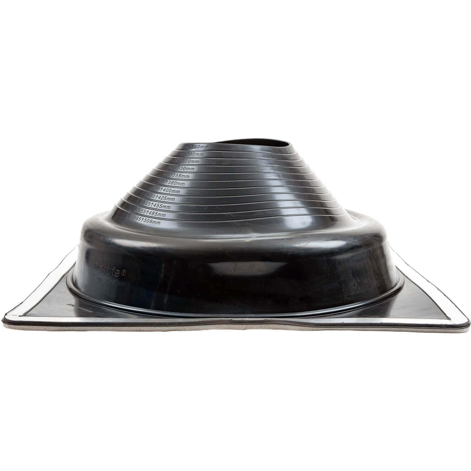 EZI-SEAL EPDM Square Base - Sponge Gasket  - Metal Roof Pipe Flashing - No Silicone Needed (BLACK) - Image 6