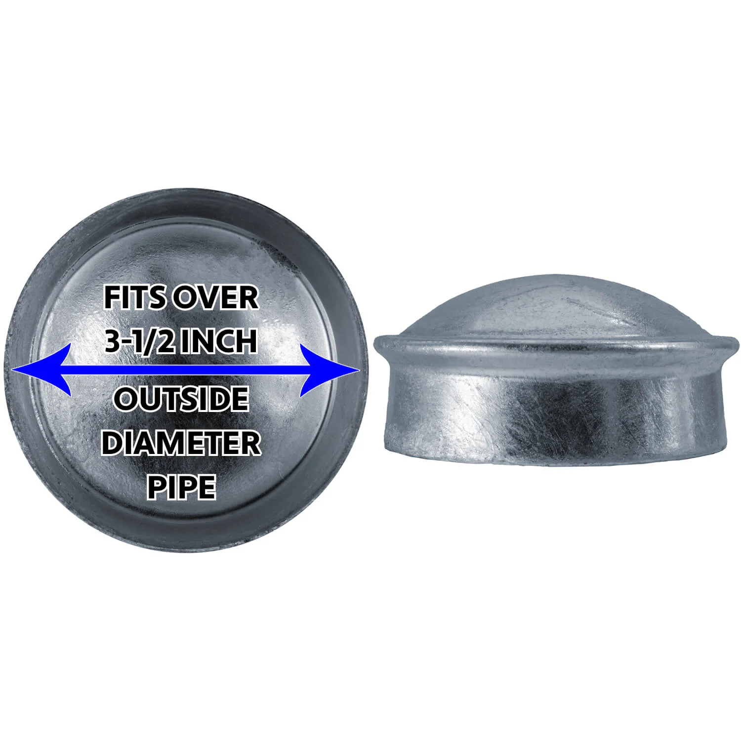 Galvanized Pressed Steel Chain Link Fence Post Caps - Image 10