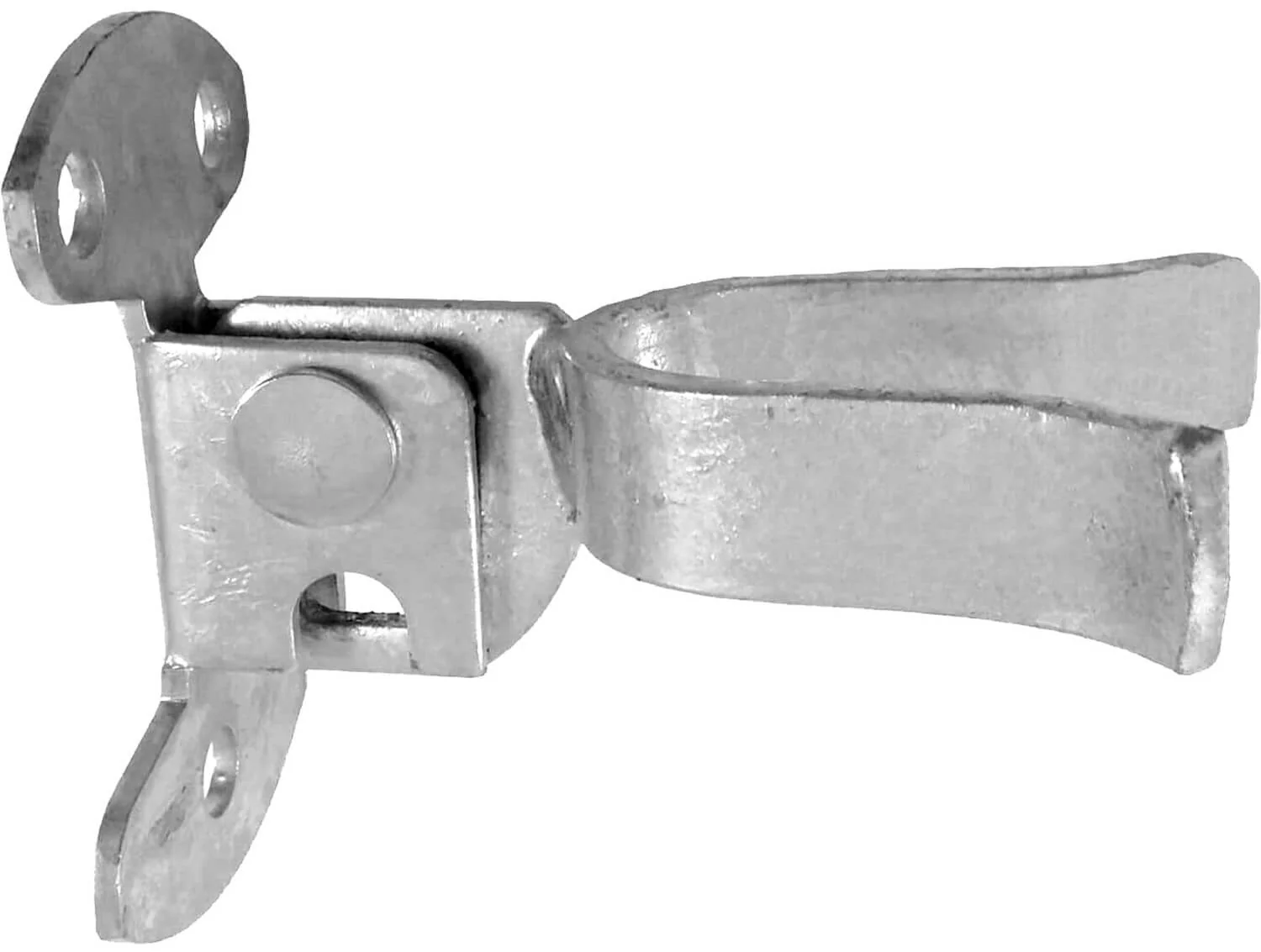 Galvanized Wall Mount (Flat Back) Fork Gate Latch -  Easily Mounts to Wooden Gate Post or Wall with Screws or Lag Bolts - Image 6