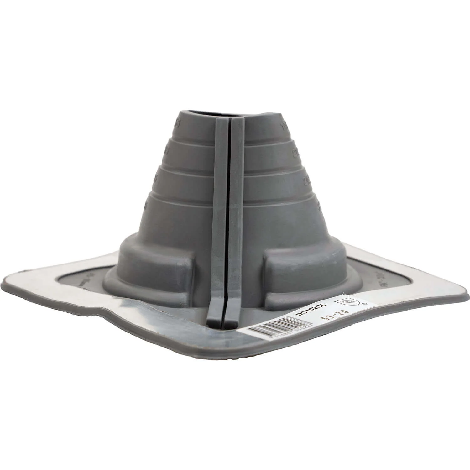 GRAY DEKTITE SQUARE BASE COMBO PIPE FLASHING BOOT:  EPDM Square Base Flexible Pipe Flashing Dektite - Image 13