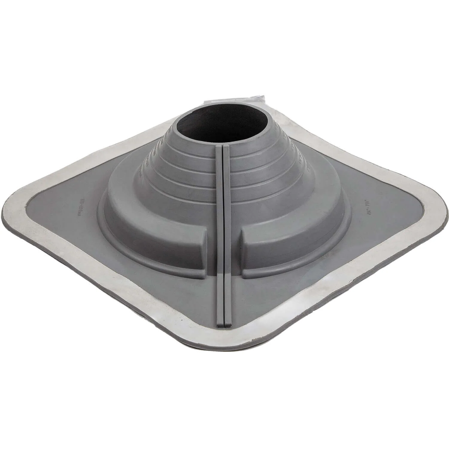 GRAY DEKTITE SQUARE BASE COMBO PIPE FLASHING BOOT:  EPDM Square Base Flexible Pipe Flashing Dektite - Image 19