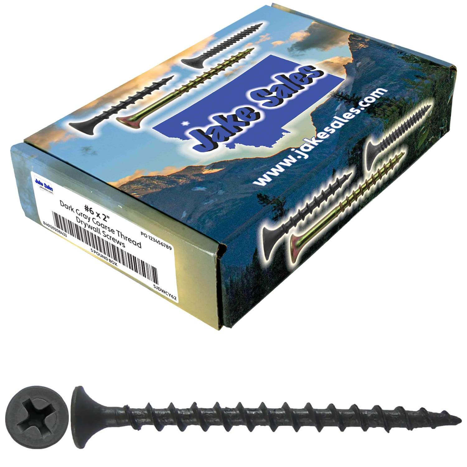 Gray Phosphate Coarse Thread Drywall Screws - Drywall, Gypsum board, Sheet rock, Plasterboard Screws. Use for all purpose wood screws. - Image 90