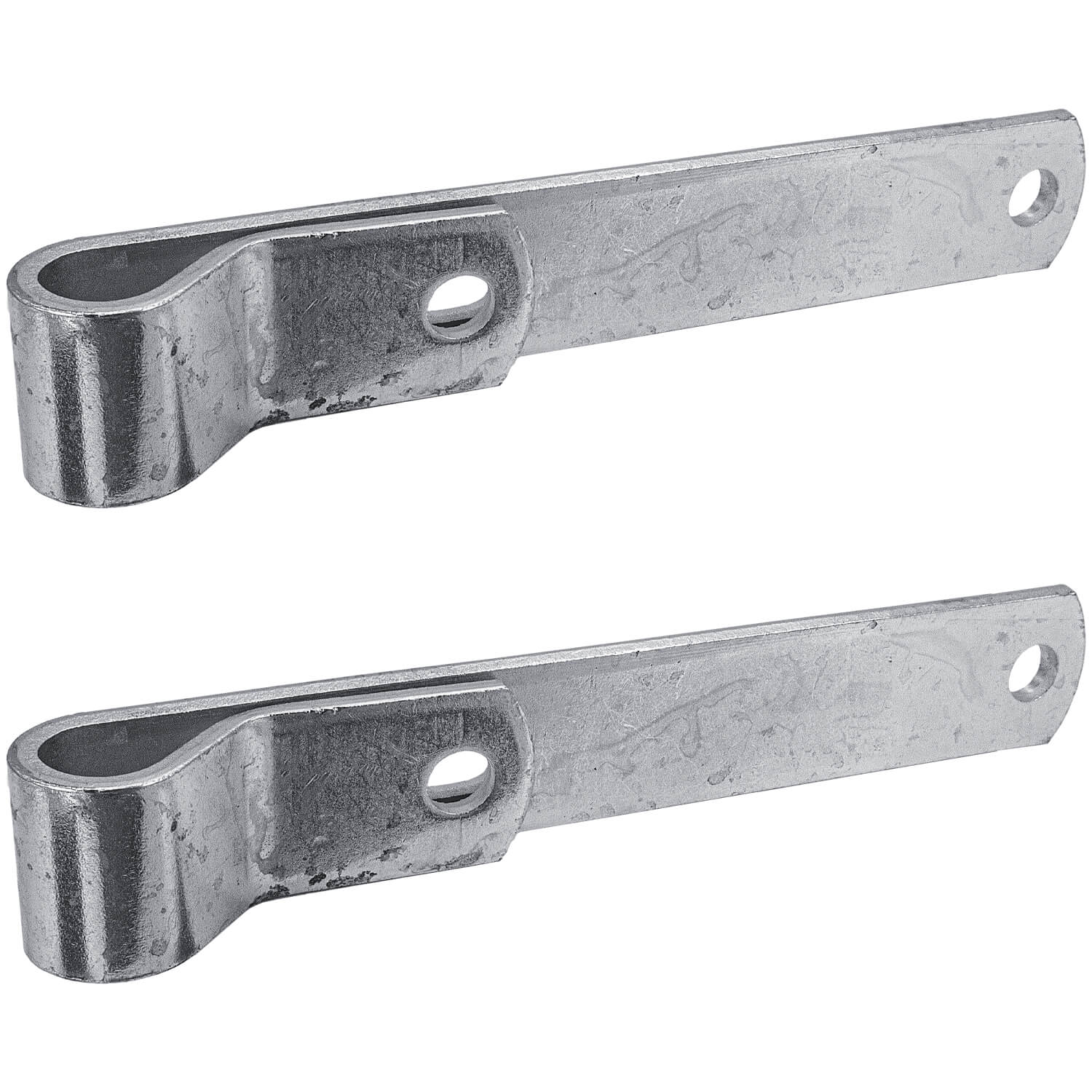 Heavy Duty Wood Gate Strap Hinges - Galvanized Steel with 5/8" Inch Mounting Pin for Lag Screw or J-Bolt Post Hinge - Image 3