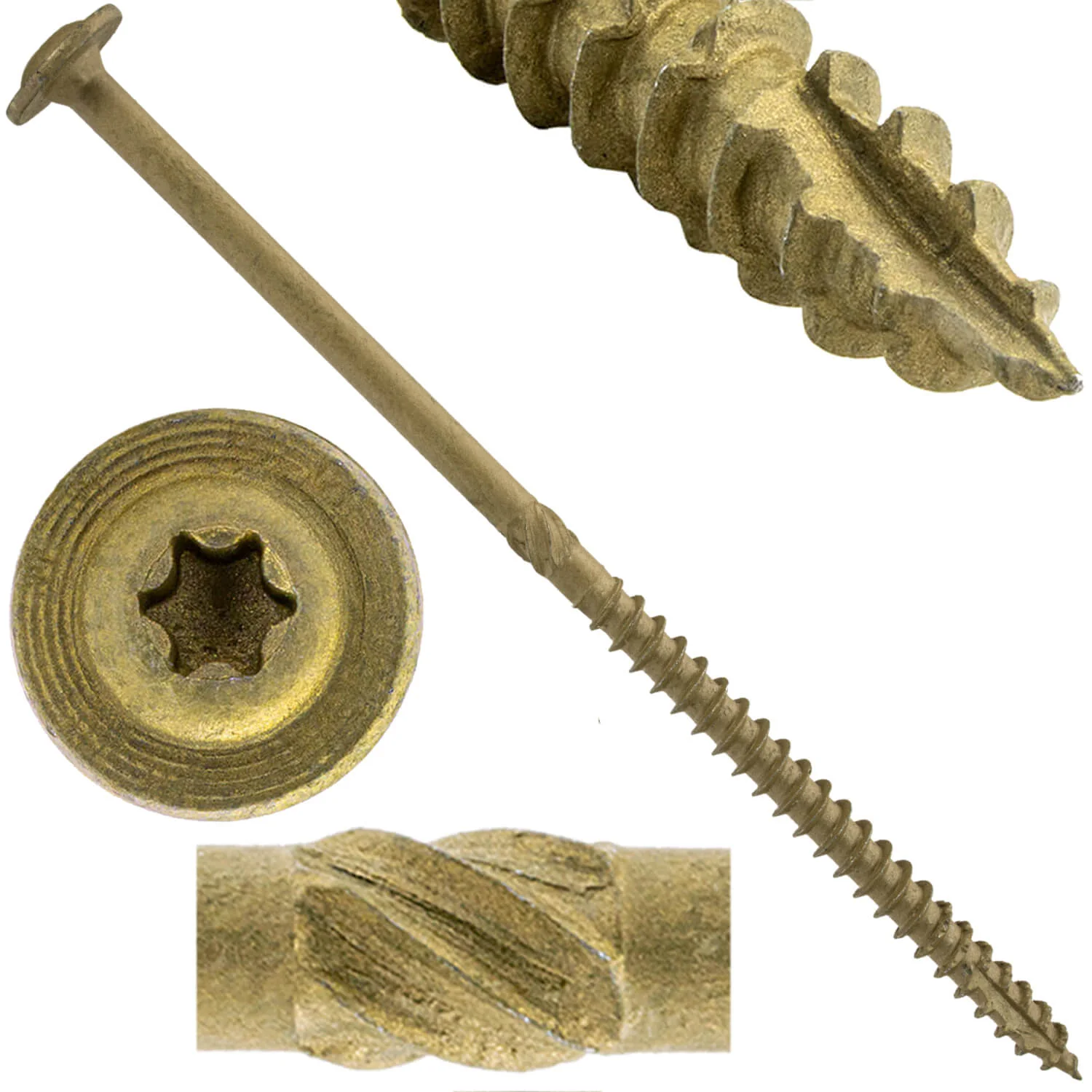 Jake Sales #15 x 6" Construction Lag Screw - Torx/Star Drive Heavy Duty Structural Lag Screw - ACQ Compatible - Modified Truss Washer Head. (OVERSTOCK) - Image 6