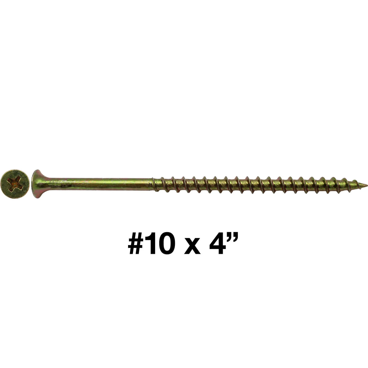 #10 x 4" YELLOW ZINC COARSE THREAD Drywall, Gypsum board, Sheet rock, Plasterboard Screws.(OVERSTOCK) - Image 7
