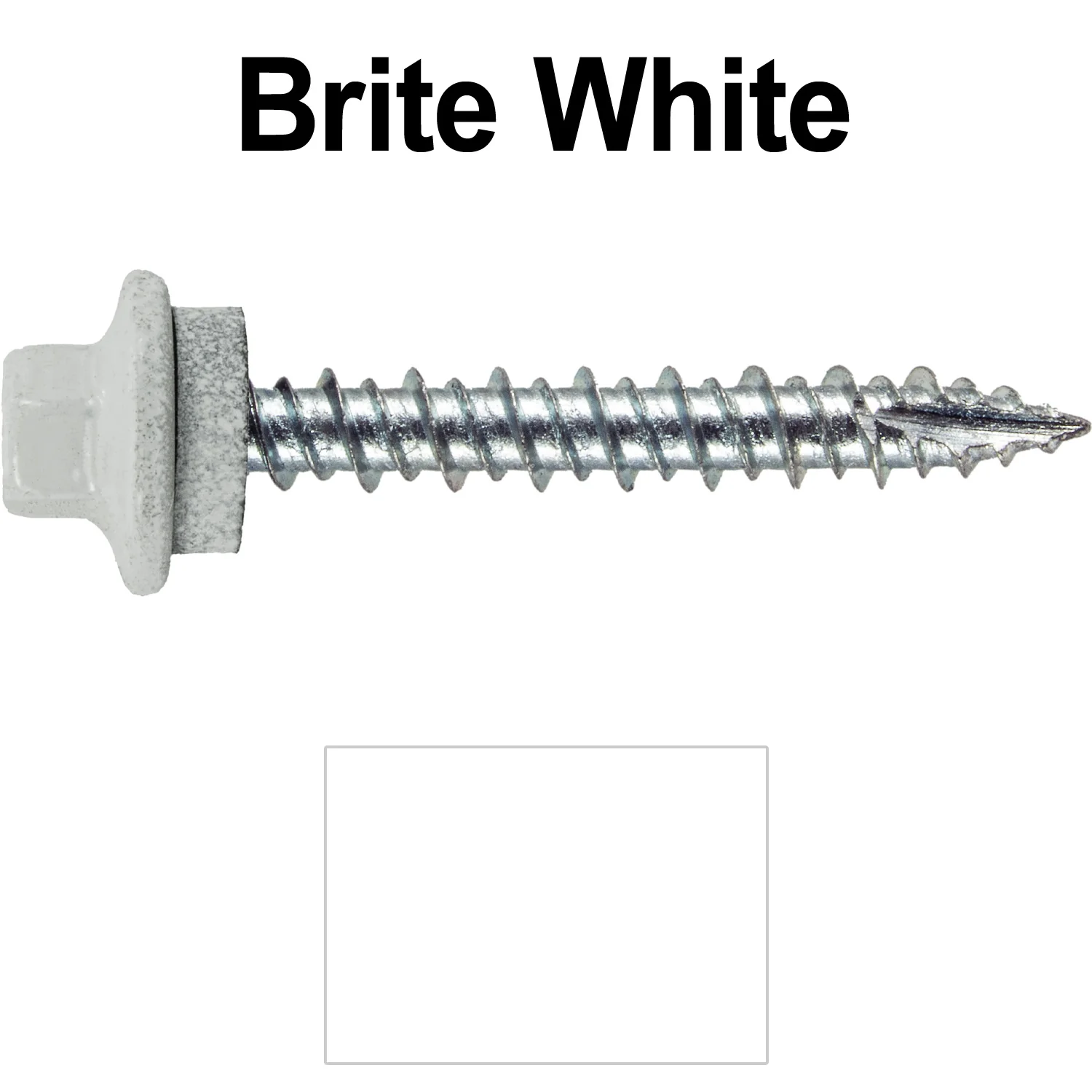 10 x 1-1/2" - STAINLESS HEX / ZINC Sheet Metal Roof Screw. Self starting metal to wood siding screws. EPDM washer. Colored head. - Image 11