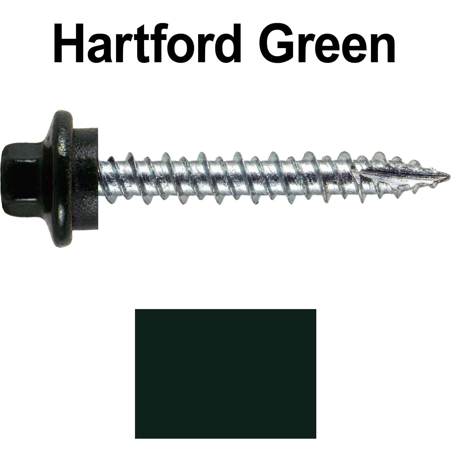 10 x 1-1/2" - STAINLESS HEX / ZINC Sheet Metal Roof Screw. Self starting metal to wood siding screws. EPDM washer. Colored head. - Image 81