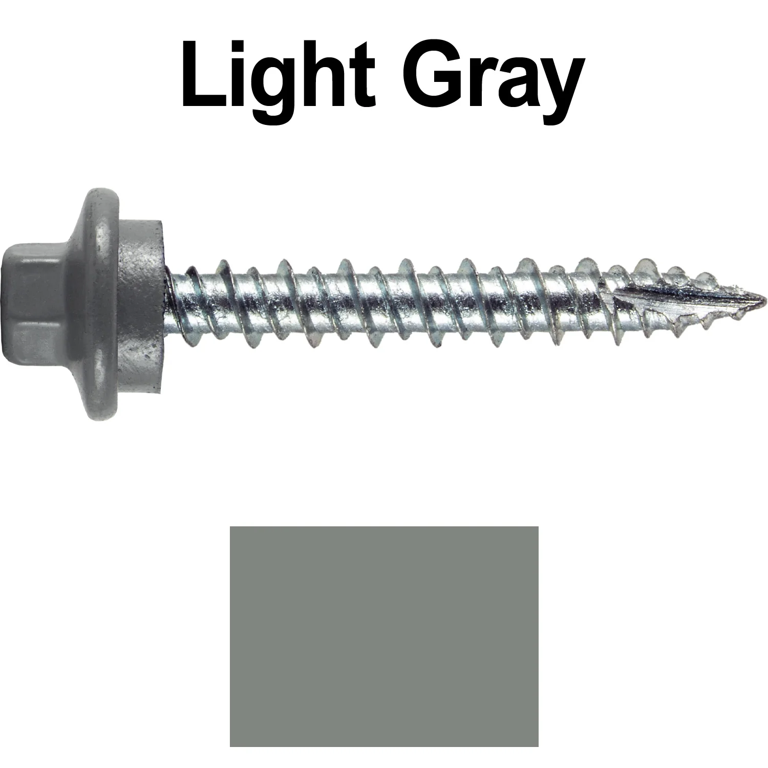 10 x 1-1/2" - STAINLESS HEX / ZINC Sheet Metal Roof Screw. Self starting metal to wood siding screws. EPDM washer. Colored head. - Image 94