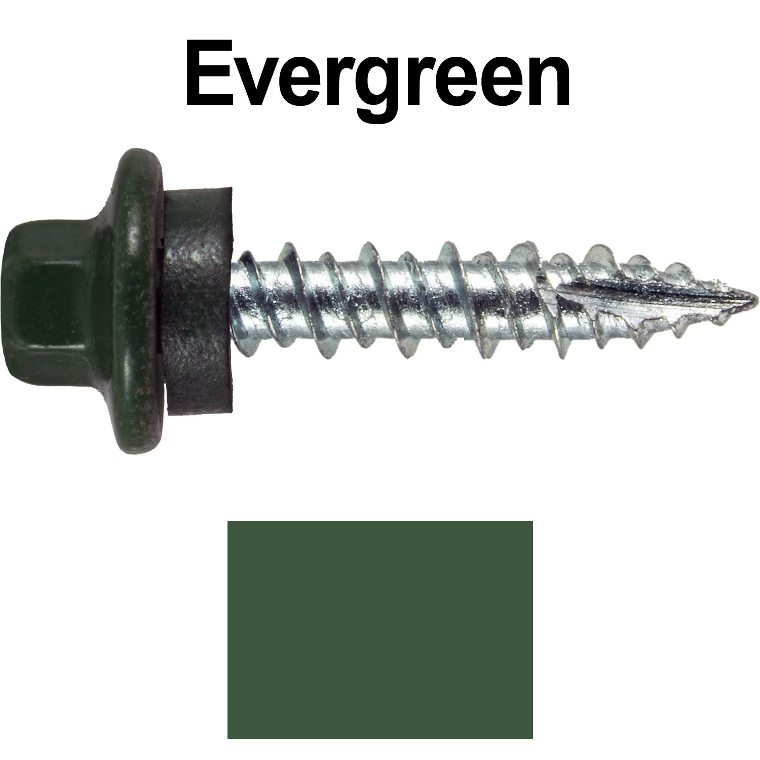 10 x 1" - STAINLESS HEX / ZINC Sheet Metal Roof Screw. Self starting metal to wood siding screws. EPDM washer. Colored head. - Image 23