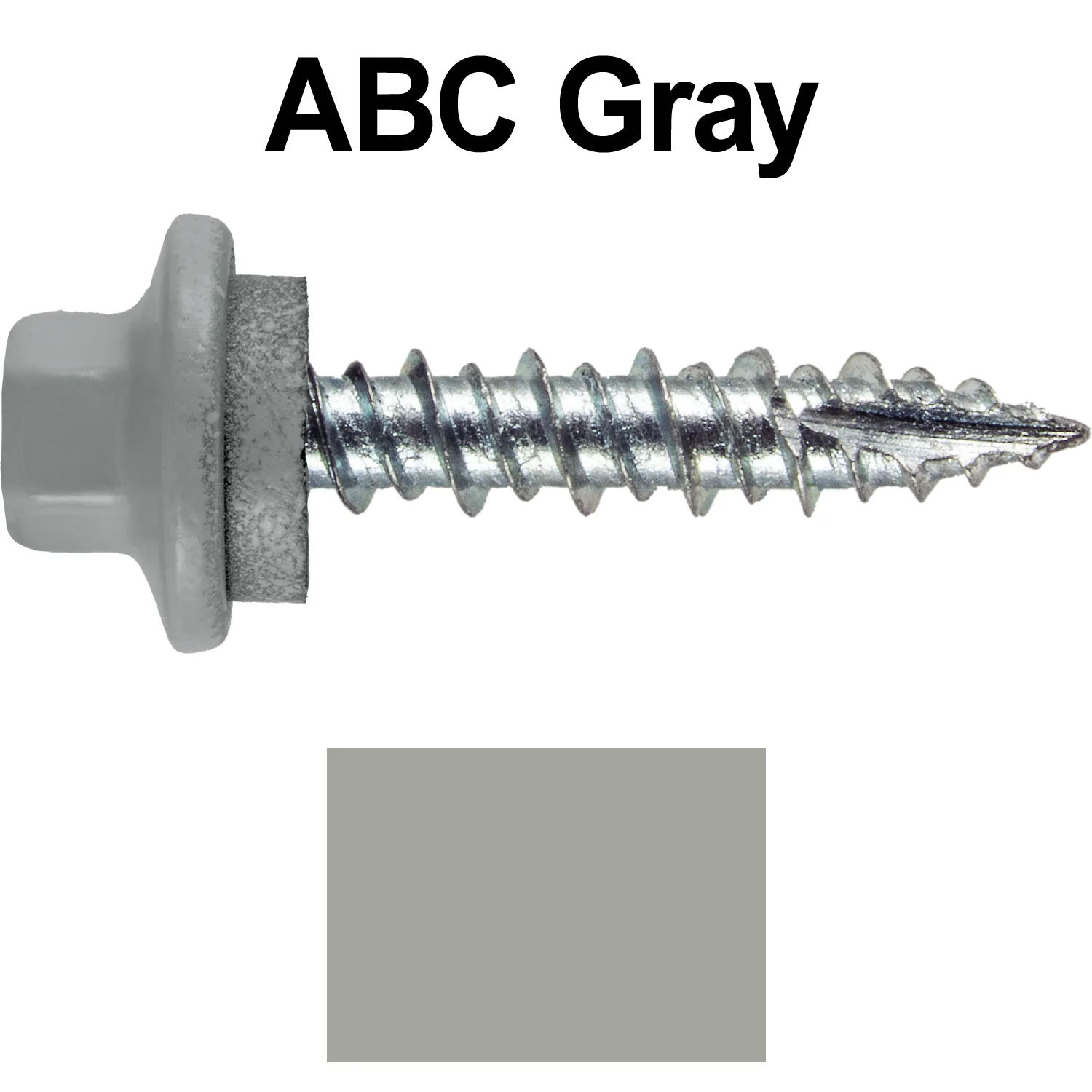 10 x 1" - STAINLESS HEX / ZINC Sheet Metal Roof Screw. Self starting metal to wood siding screws. EPDM washer. Colored head. - Image 46