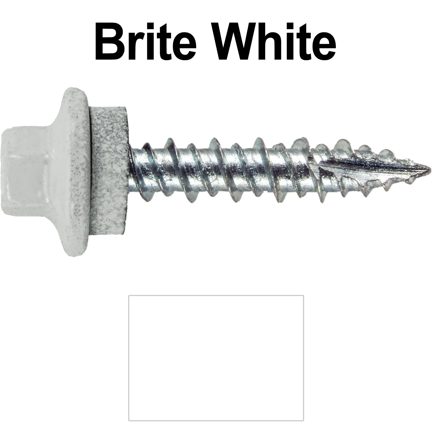 10 x 1" - STAINLESS HEX / ZINC Sheet Metal Roof Screw. Self starting metal to wood siding screws. EPDM washer. Colored head. - Image 55