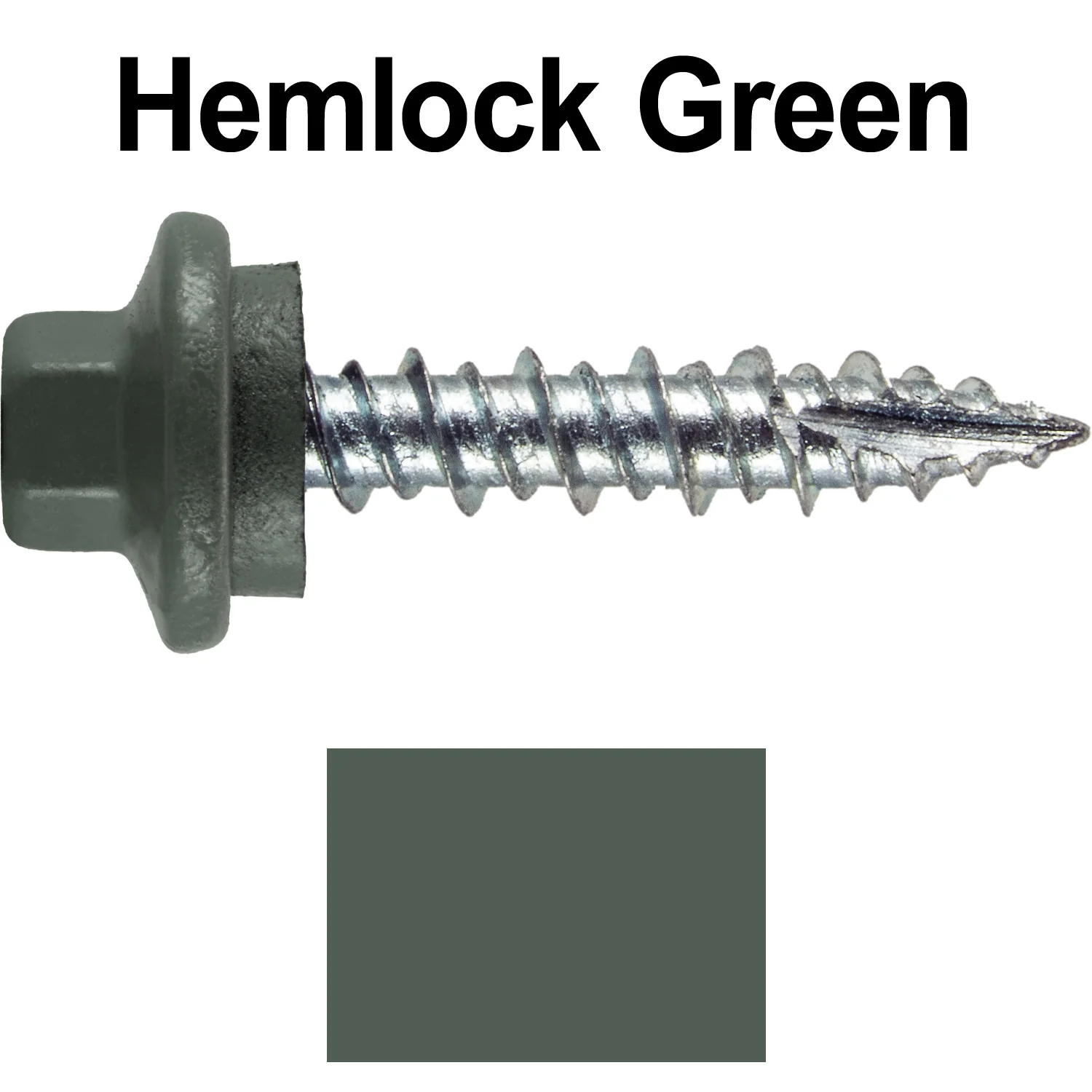 10 x 1" - STAINLESS HEX / ZINC Sheet Metal Roof Screw. Self starting metal to wood siding screws. EPDM washer. Colored head. - Image 87