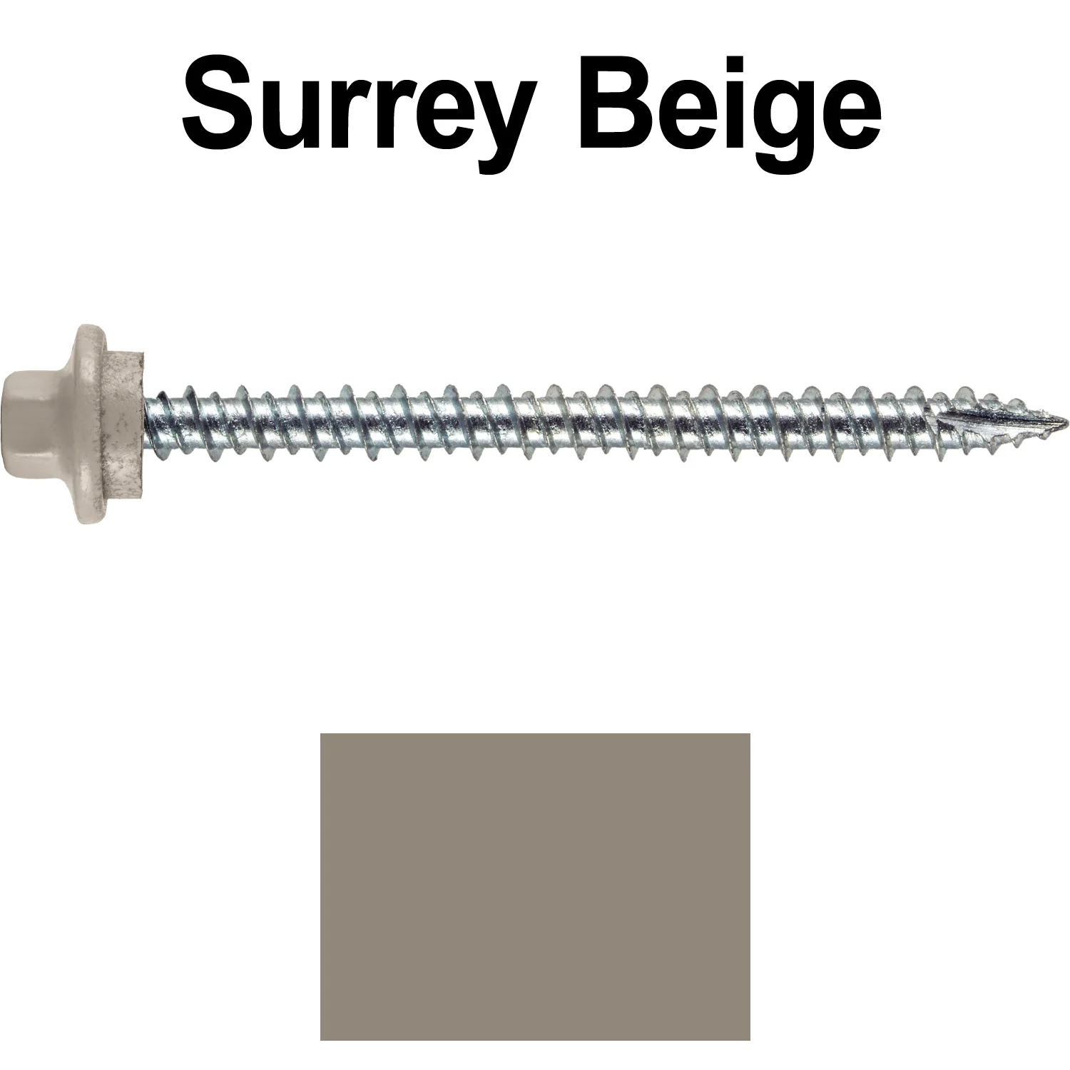 10 x 2-1/2” - STAINLESS HEX / ZINC Sheet Metal Roof Screw. Self starting metal to wood siding screws. EPDM washer. Colored head. - Image 121