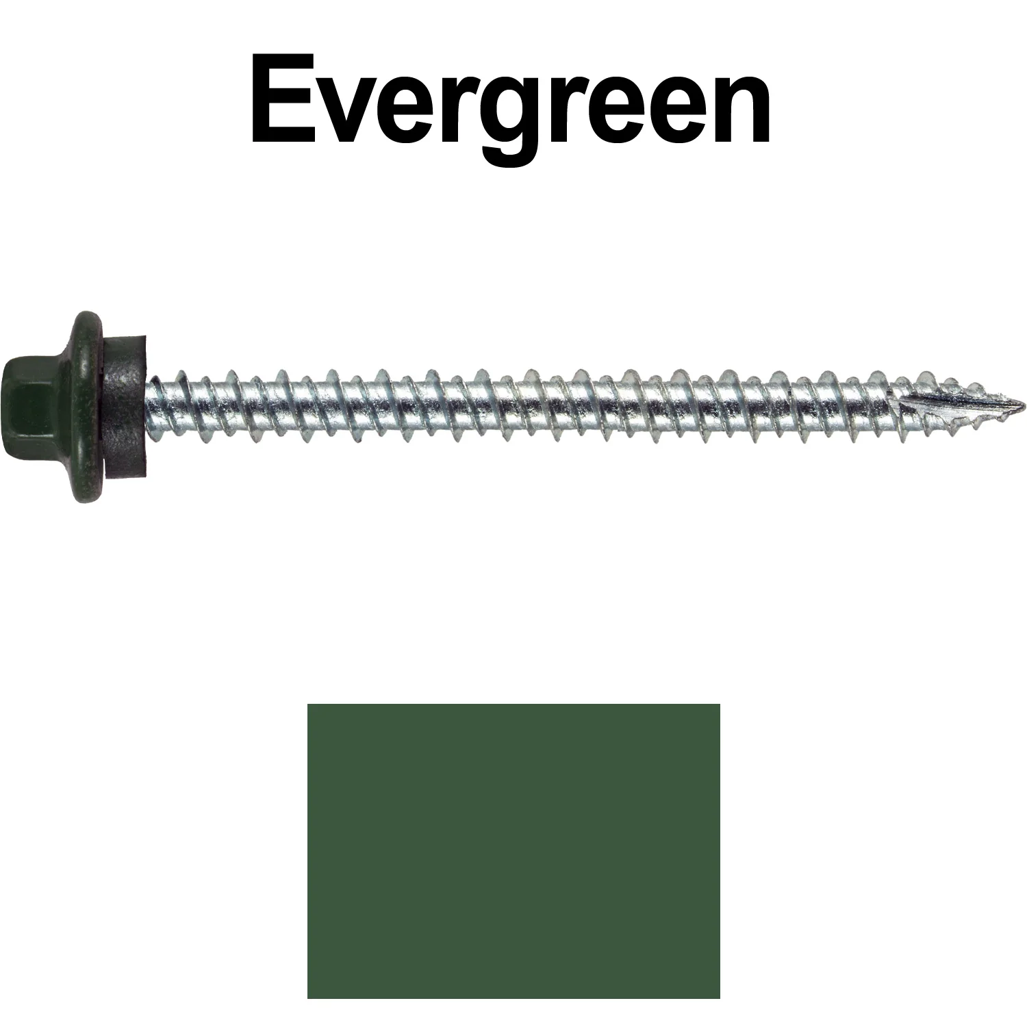 10 x 2-1/2” - STAINLESS HEX / ZINC Sheet Metal Roof Screw. Self starting metal to wood siding screws. EPDM washer. Colored head. - Image 26