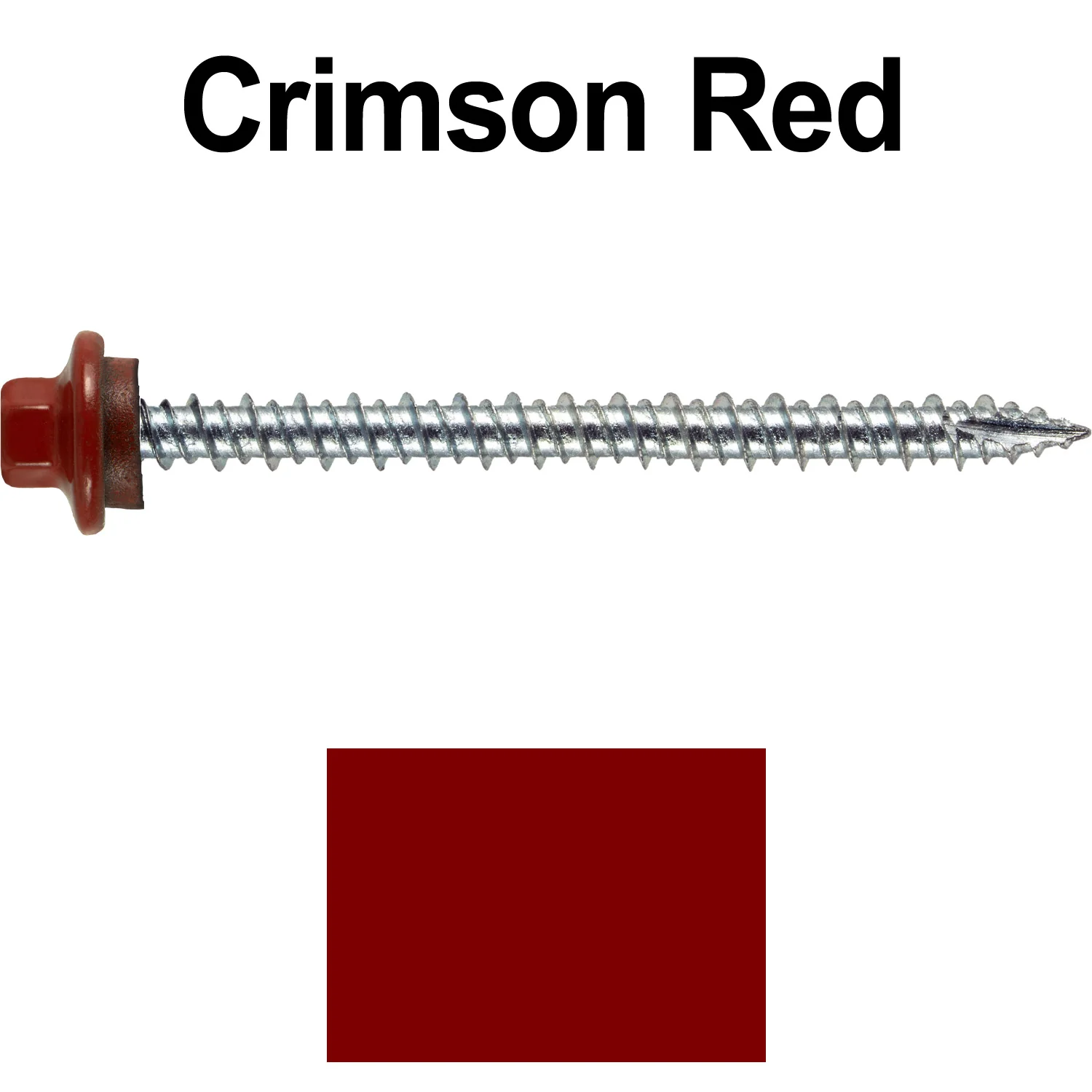 10 x 2-1/2” - STAINLESS HEX / ZINC Sheet Metal Roof Screw. Self starting metal to wood siding screws. EPDM washer. Colored head. - Image 31