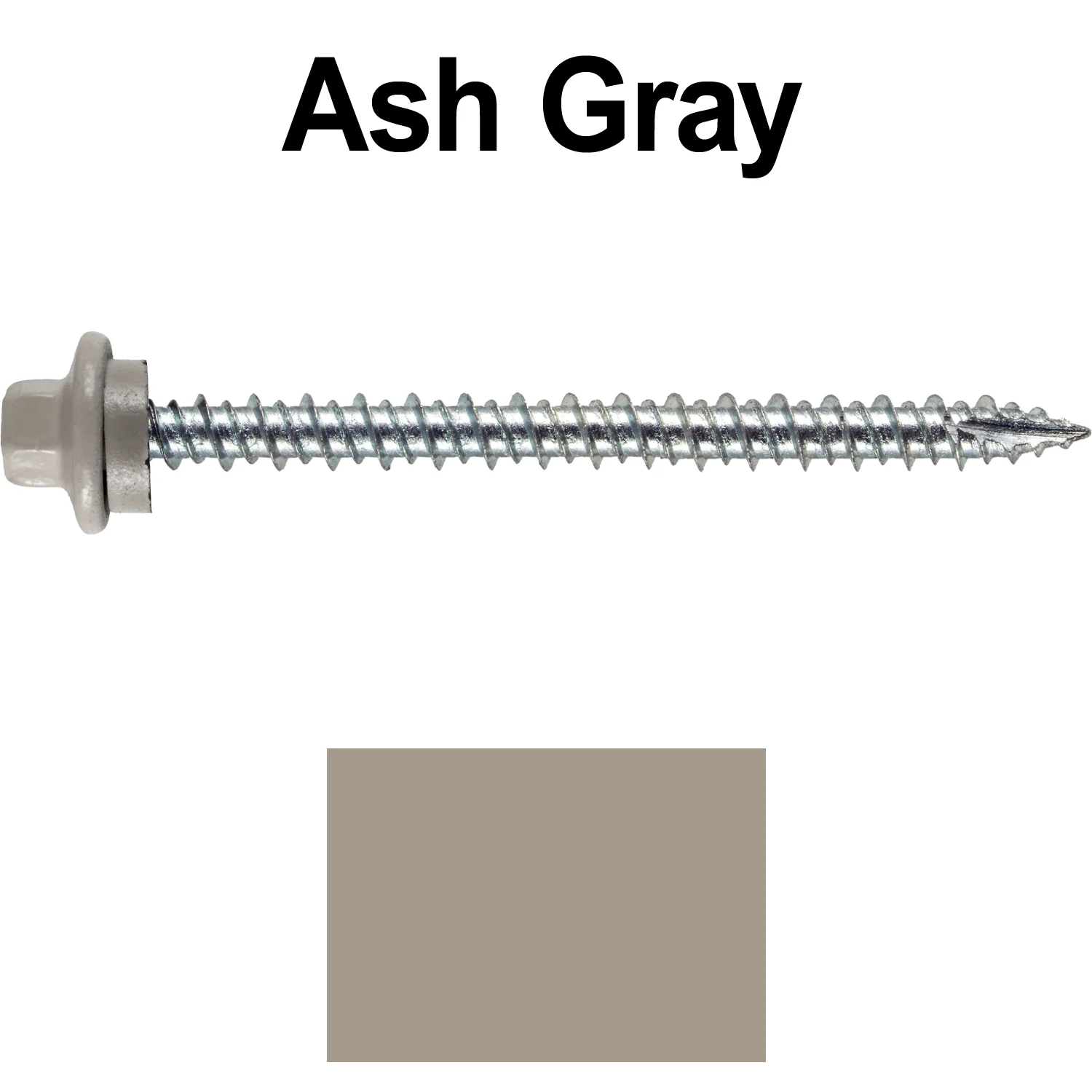 10 x 2-1/2” - STAINLESS HEX / ZINC Sheet Metal Roof Screw. Self starting metal to wood siding screws. EPDM washer. Colored head. - Image 42
