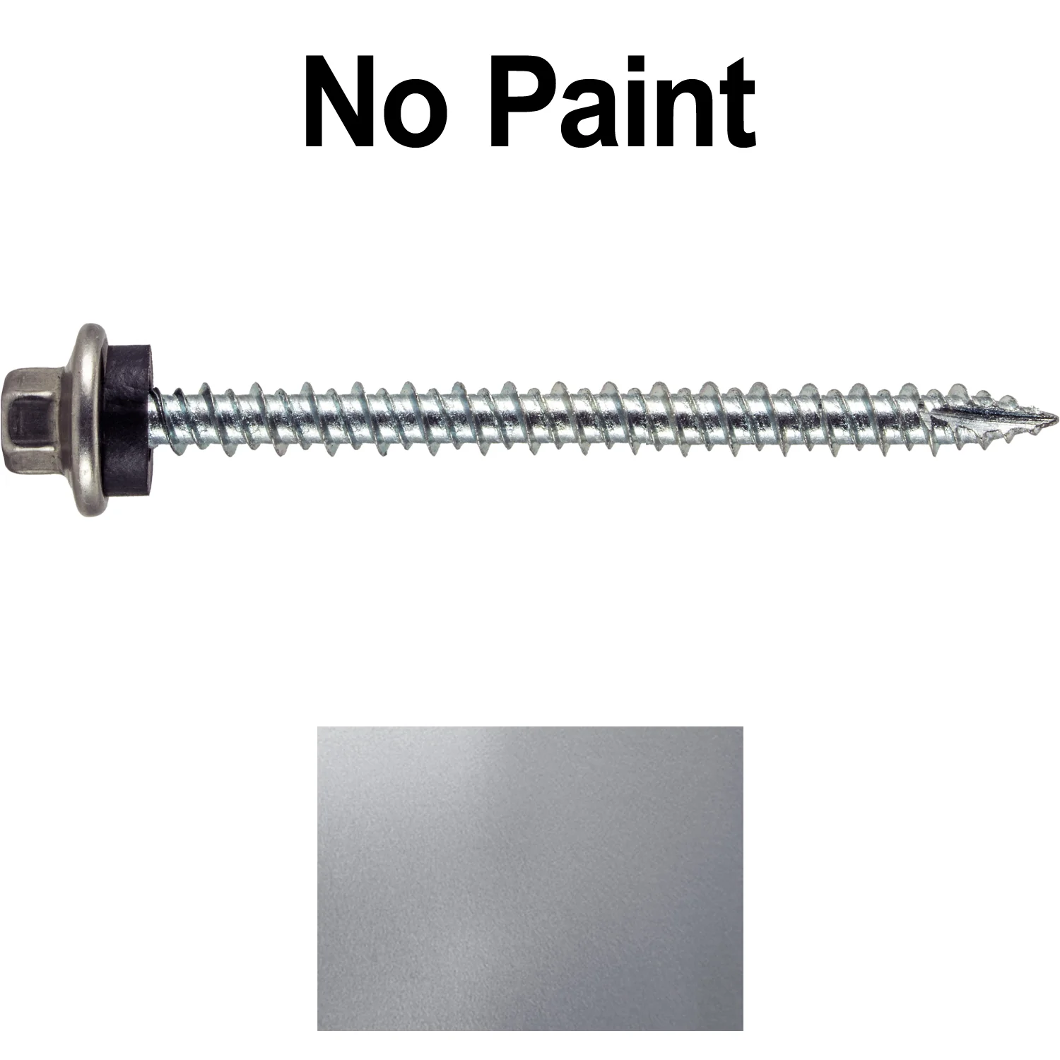 10 x 2-1/2” - STAINLESS HEX / ZINC Sheet Metal Roof Screw. Self starting metal to wood siding screws. EPDM washer. Colored head. - Image 46