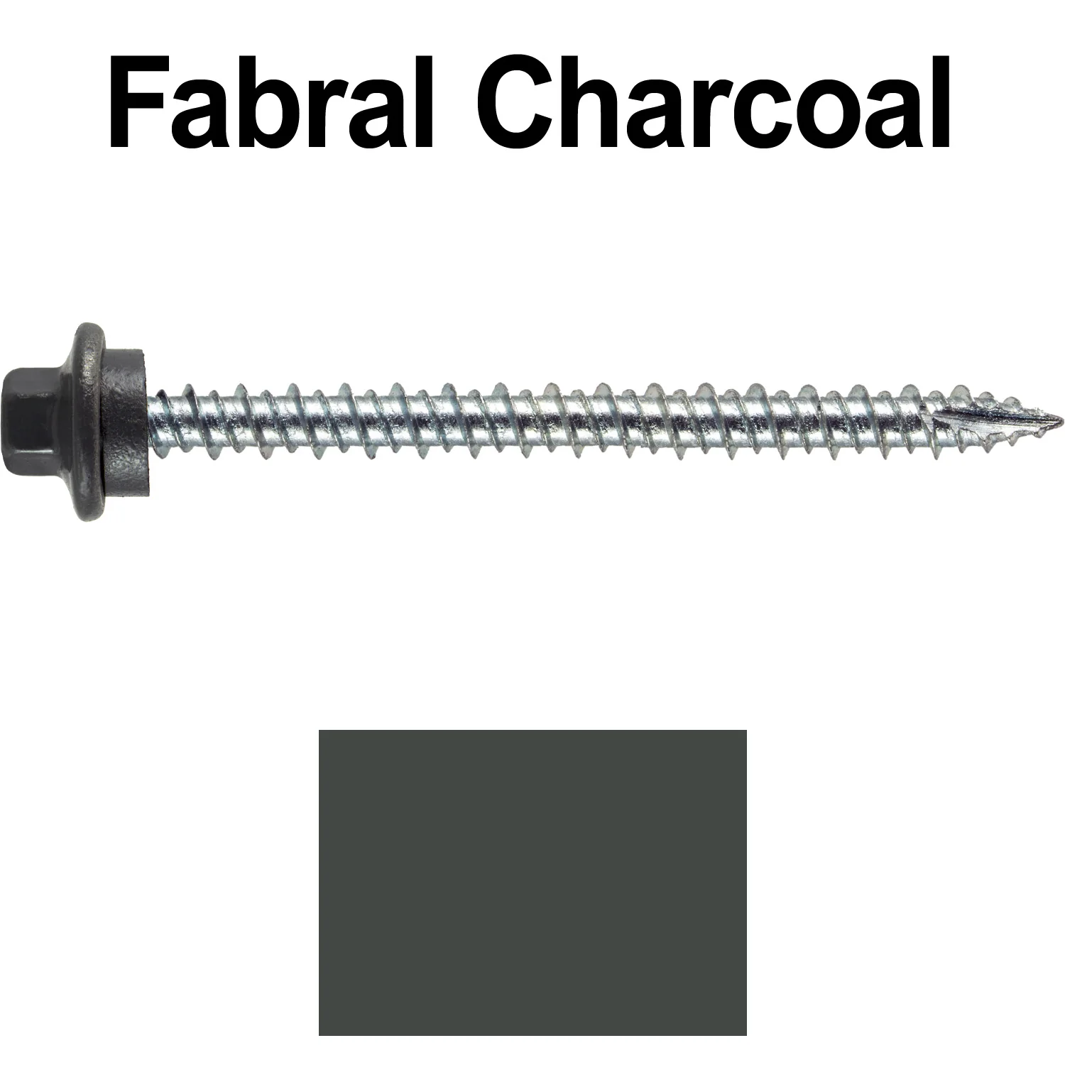 10 x 2-1/2” - STAINLESS HEX / ZINC Sheet Metal Roof Screw. Self starting metal to wood siding screws. EPDM washer. Colored head. - Image 85
