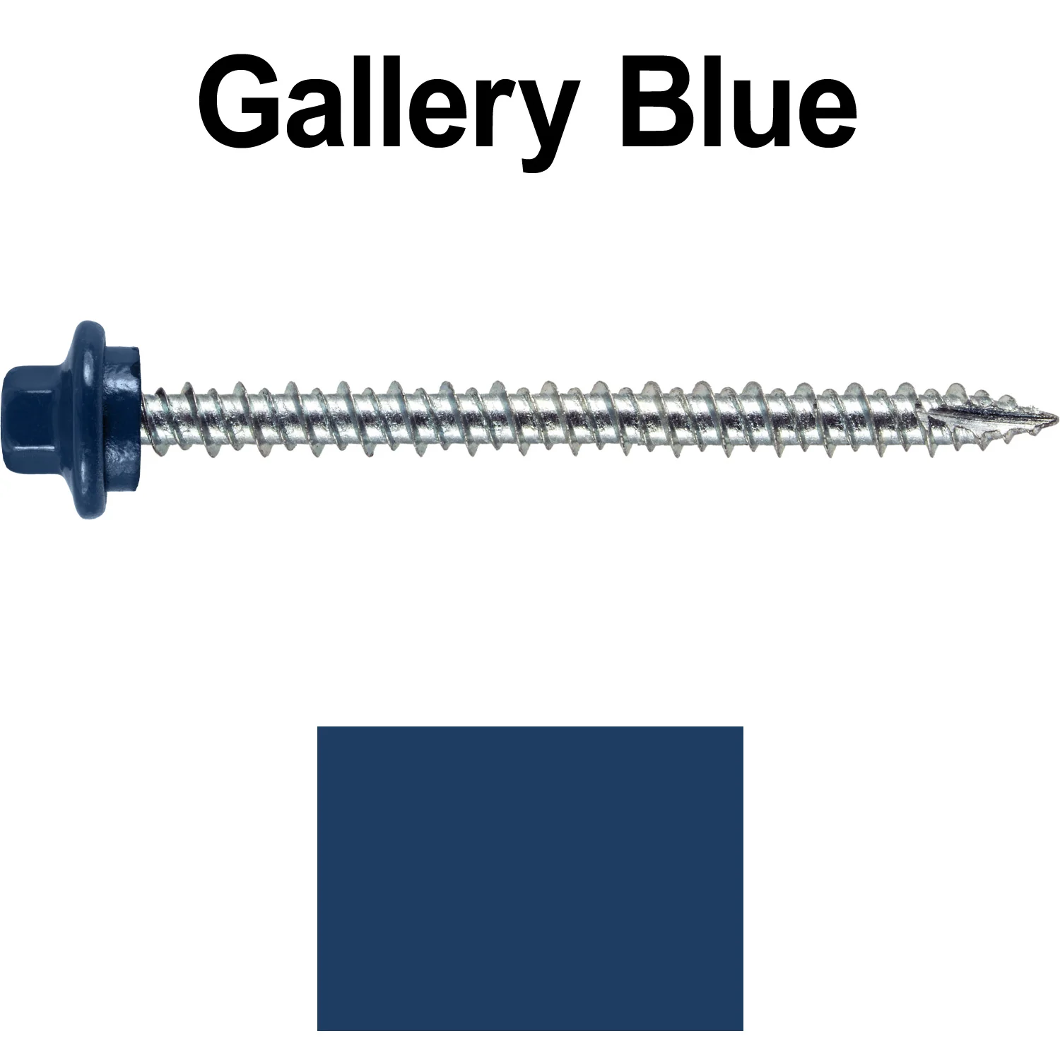 10 x 2-1/2” - STAINLESS HEX / ZINC Sheet Metal Roof Screw. Self starting metal to wood siding screws. EPDM washer. Colored head. - Image 87
