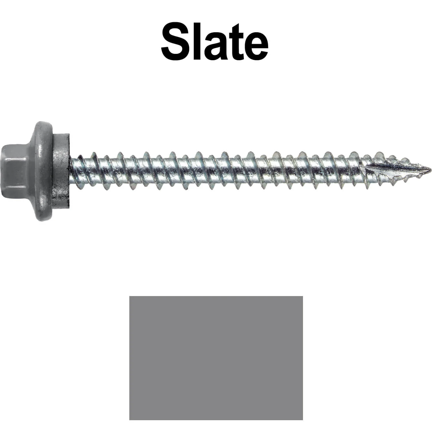 10 x 2” - STAINLESS HEX / ZINC Sheet Metal Roof Screw. Self starting metal to wood siding screws. EPDM washer. Colored head. - Image 117