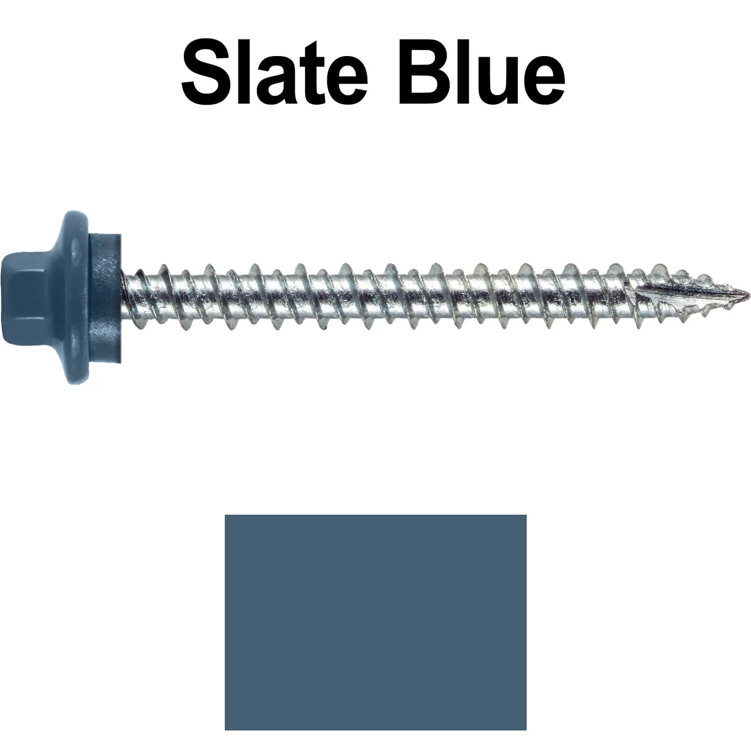 10 x 2” - STAINLESS HEX / ZINC Sheet Metal Roof Screw. Self starting metal to wood siding screws. EPDM washer. Colored head. - Image 120