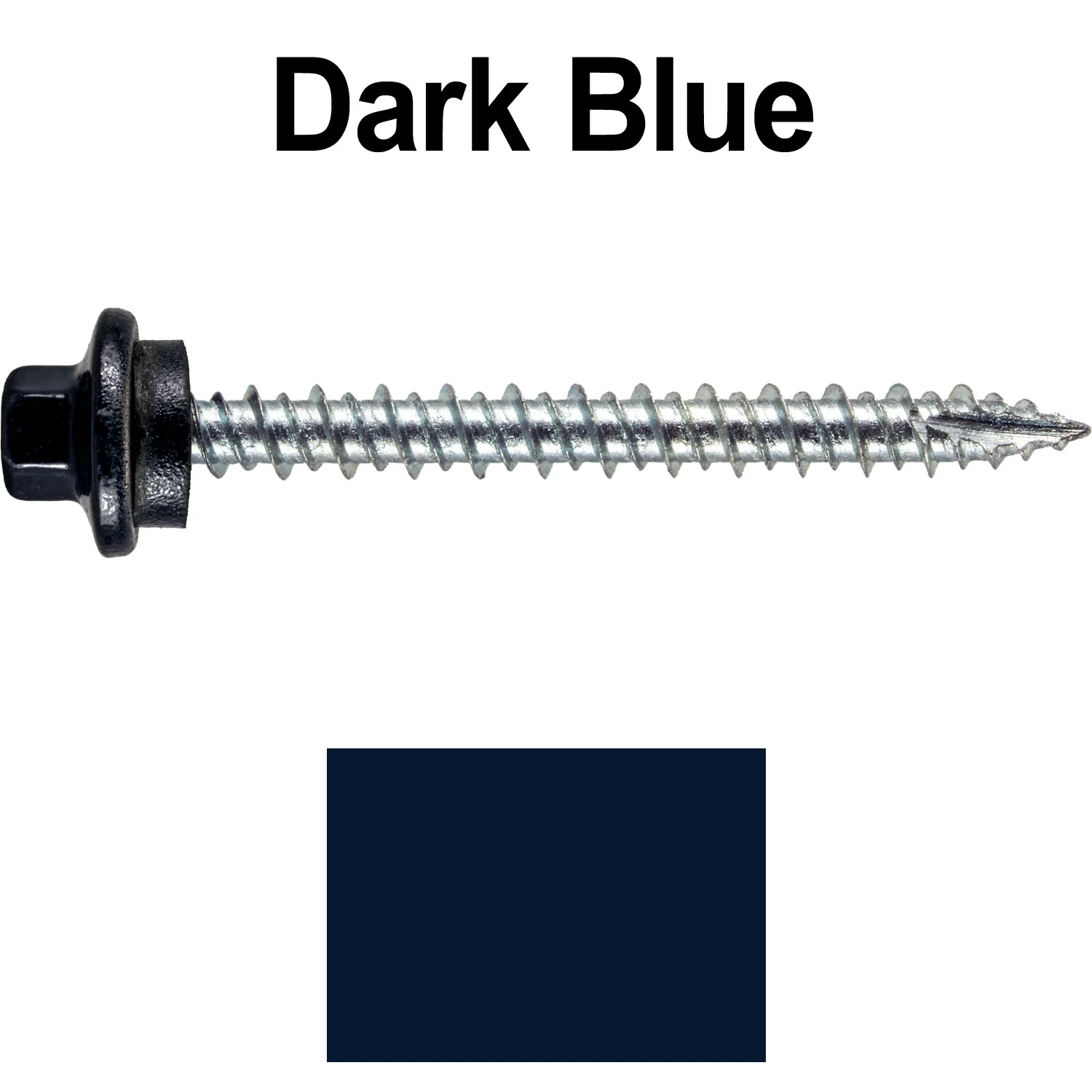10 x 2” - STAINLESS HEX / ZINC Sheet Metal Roof Screw. Self starting metal to wood siding screws. EPDM washer. Colored head. - Image 30